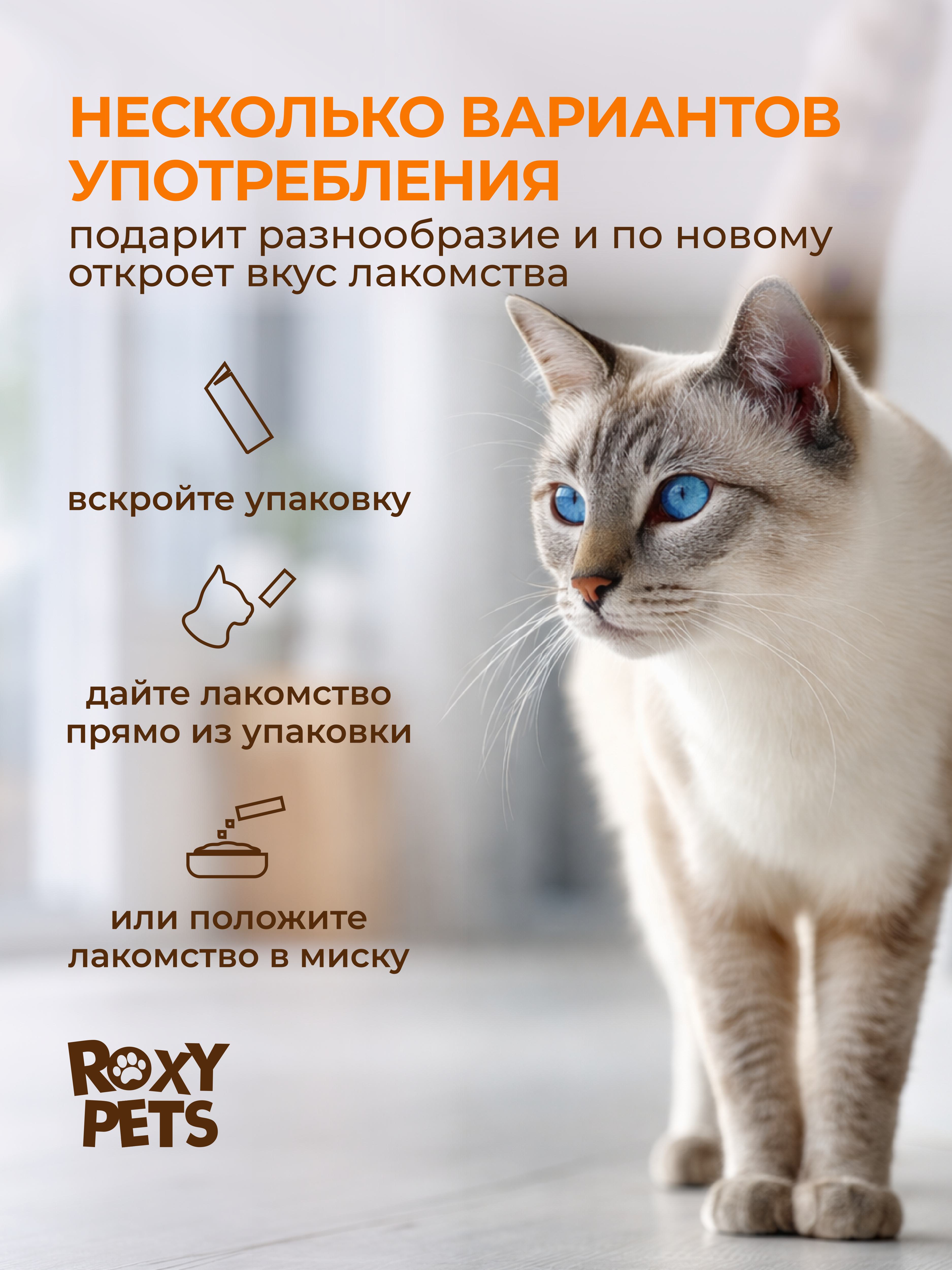 Крем-суп для кошек и котят всех пород ROXY PETS филе курицы карельского лосося и кошачьей мяты 2 уп из 10шт - фото 4