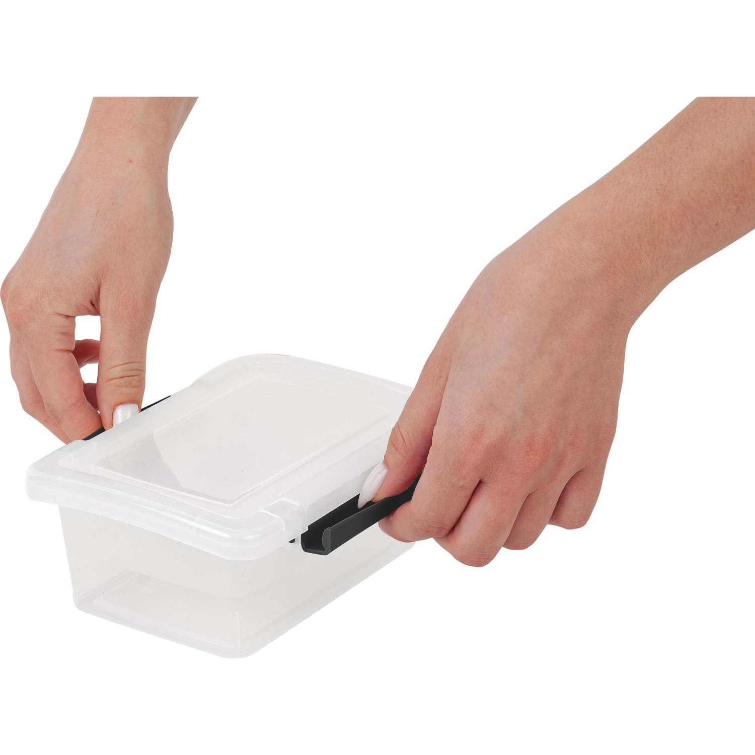 Ящик для хранения Keeplex mini пластиковый с защелками 0.85л прозрачный кристалл - фото 5