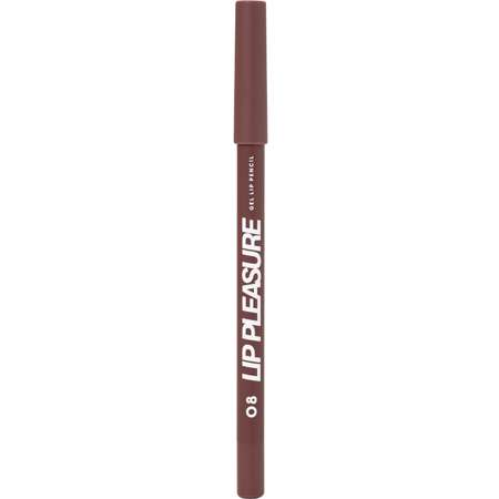 Карандаш для губ Love Generation Lip Pleasure гелевый, стойкий, тон 08 темно-коричневый, 1,35 г