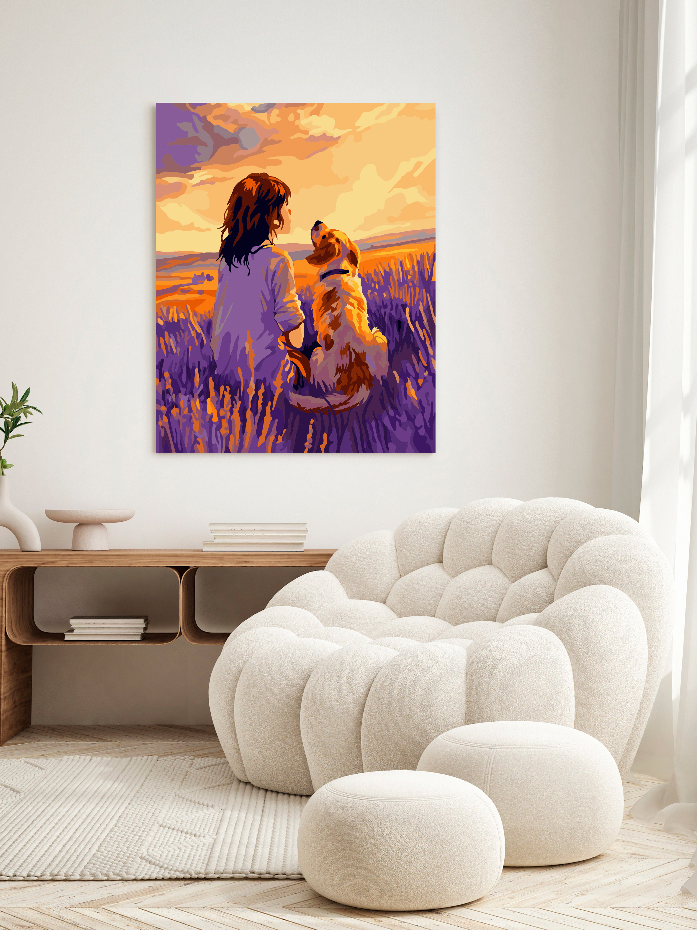 Картина по номерам Это просто шедевр Закат в поле в ассортименте - фото 3