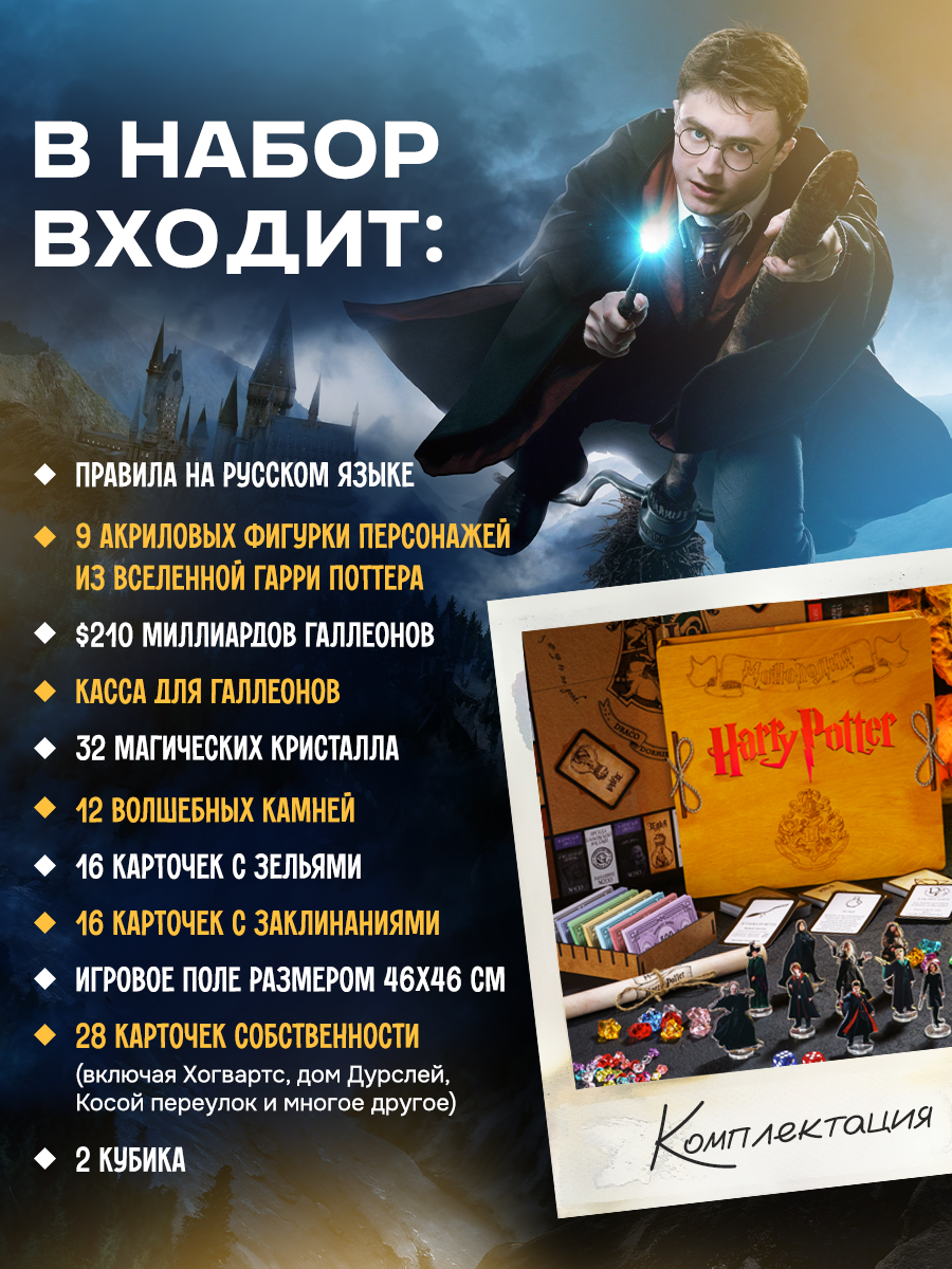 Настольная игра Harry Potter Монополия в деревянном коробе - фото 8