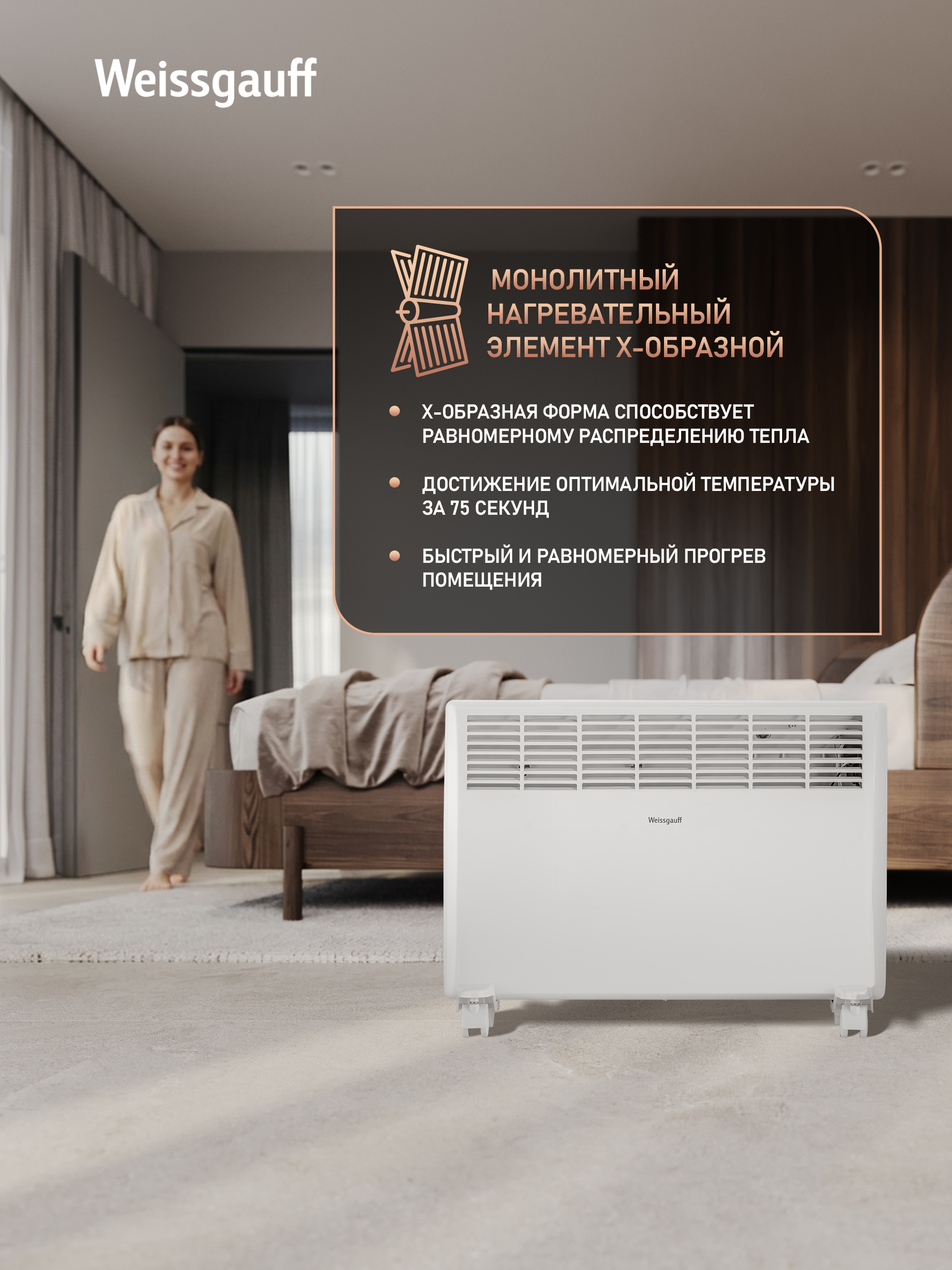 Обогреватель WEISSGAUFF WCHM 1500 - фото 5