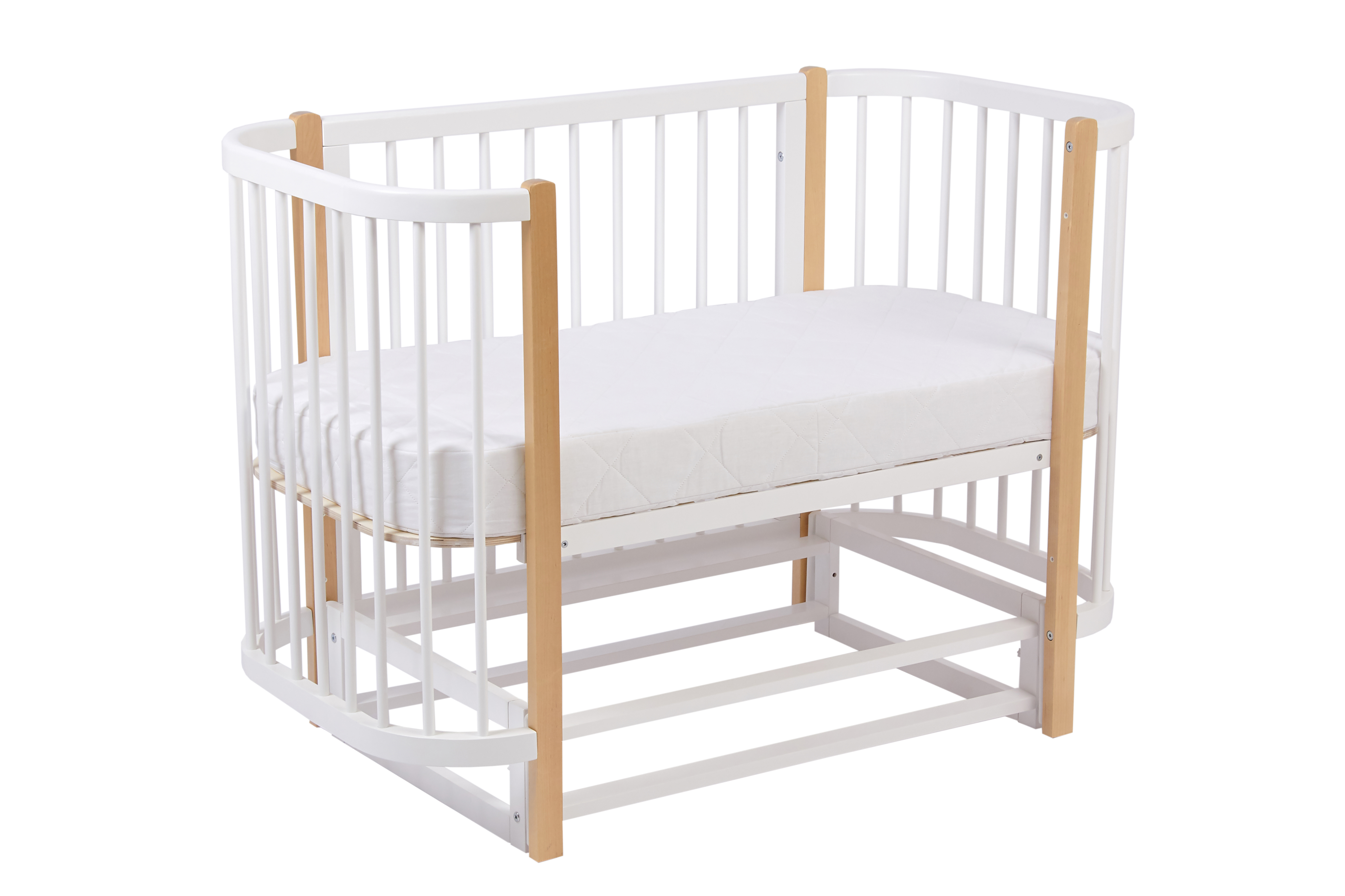 Детская кроватка Polini kids 350 прямоугольная, продольный маятник (белый) - фото 28