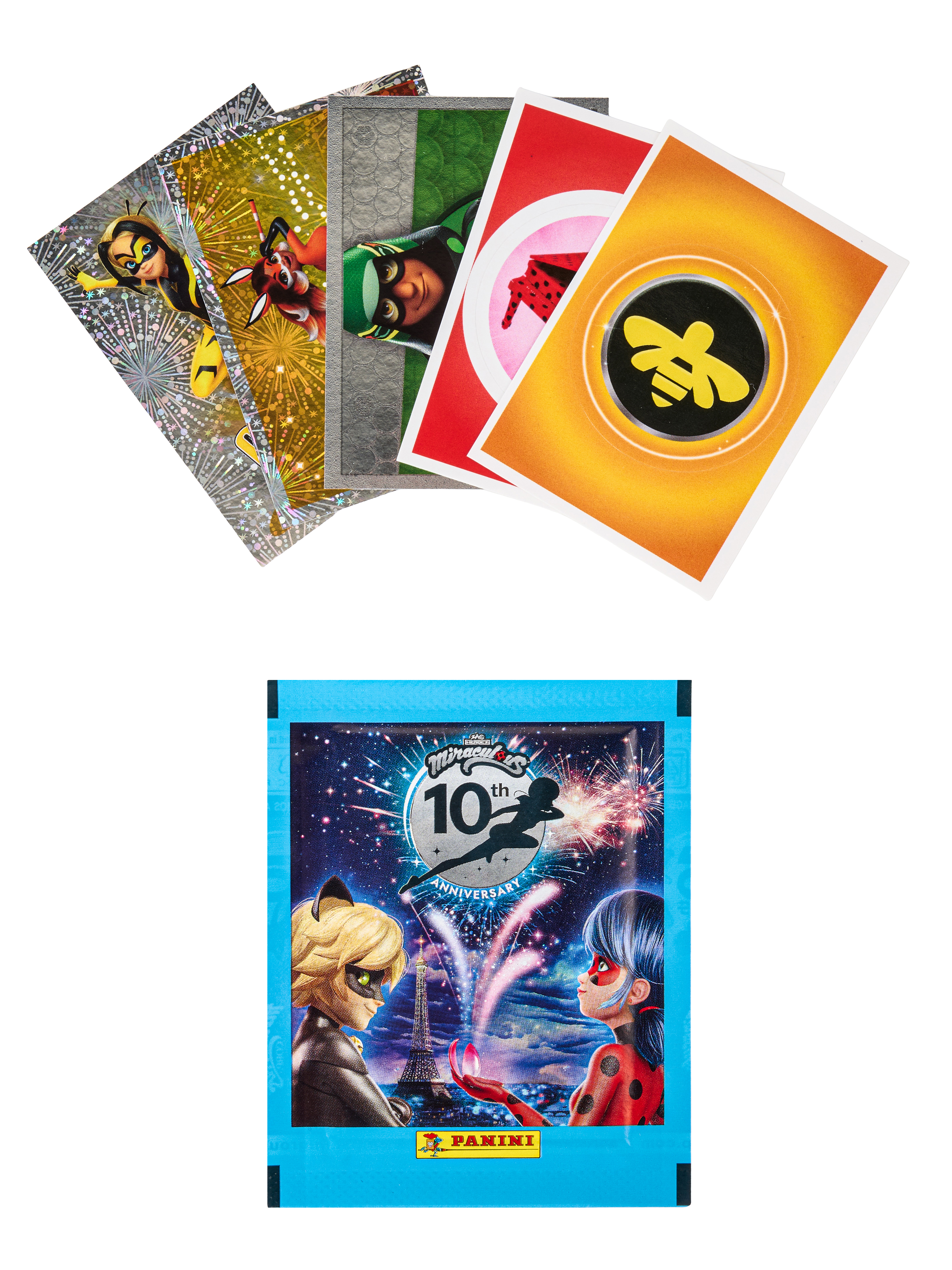 Наклейки Panini Леди Баг и Супер-Кот 10 лет 50 шт. - фото 2