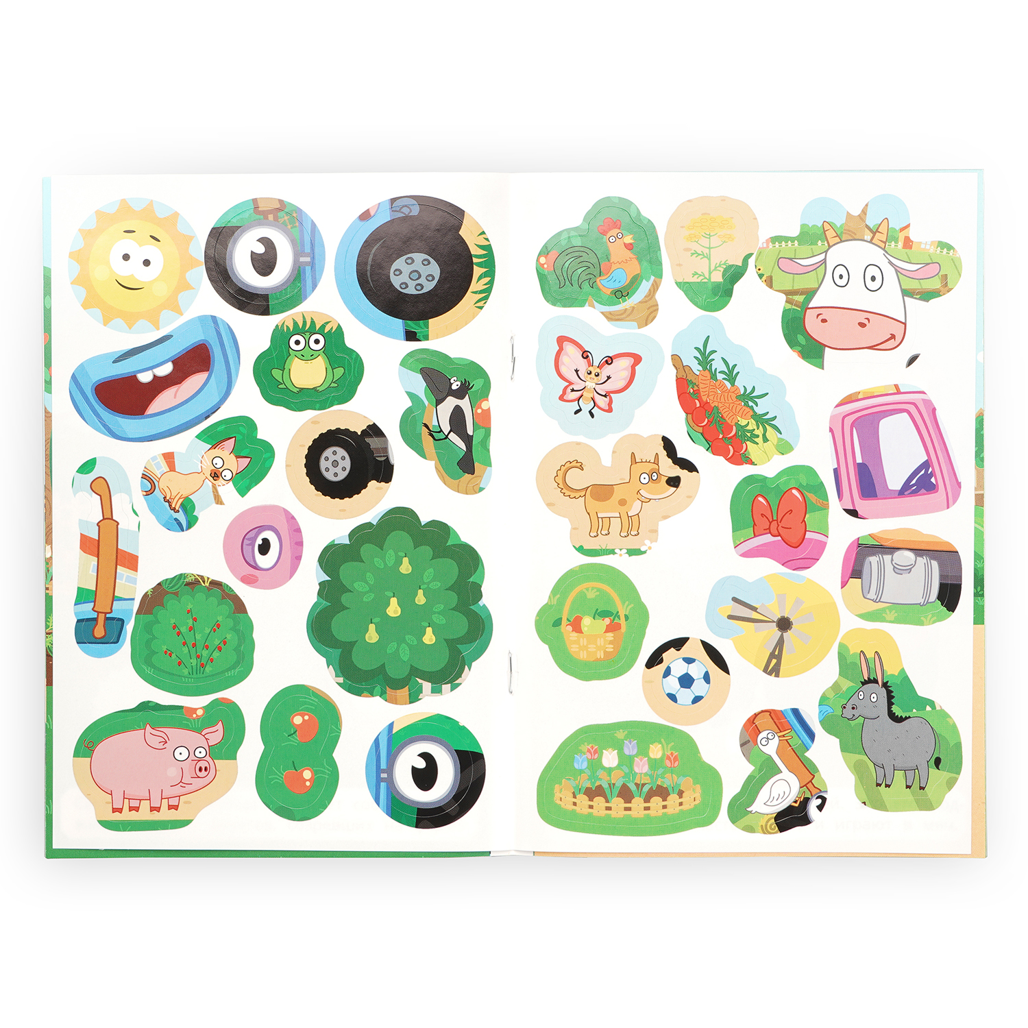 Книга УМка Аппликации с наклейками Веселая зверята - фото 3