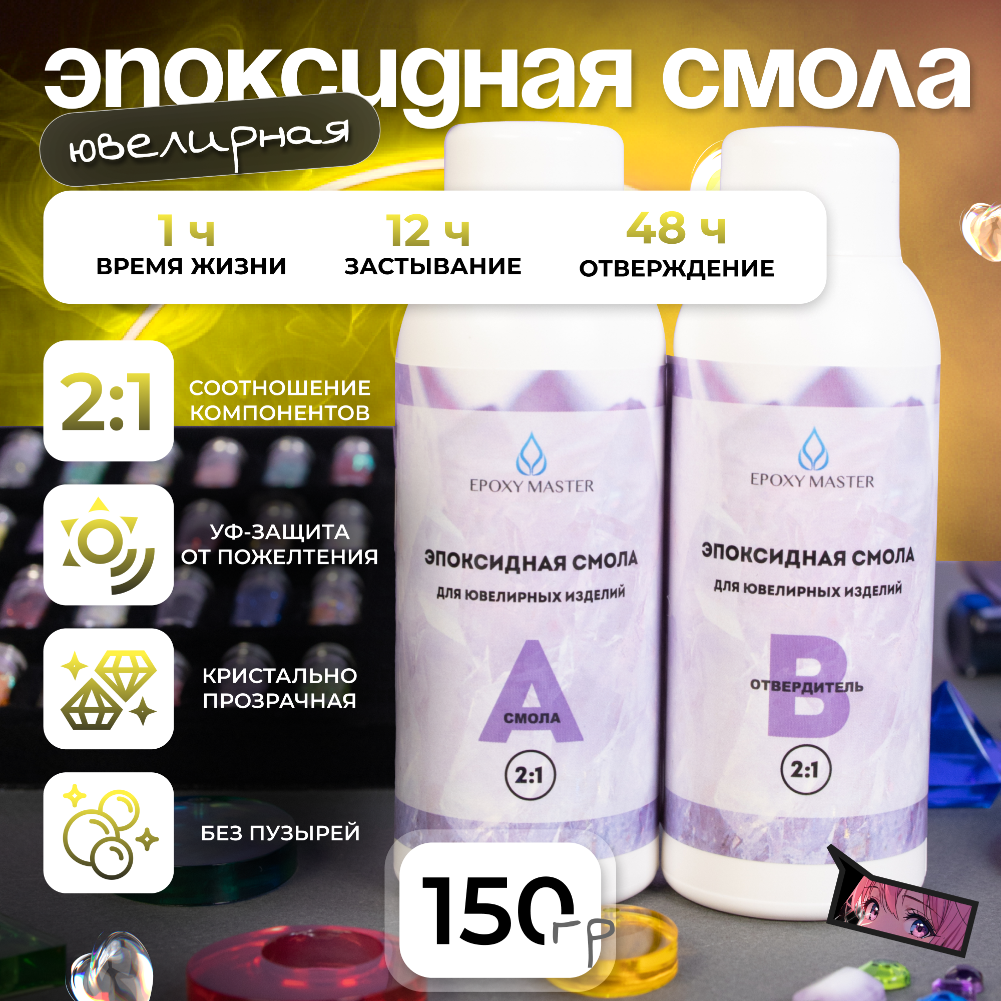 Набор для творчества EPOXYMASTER эпоксидная смола - фото 2