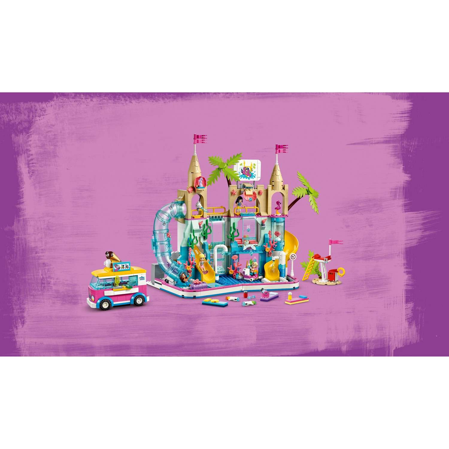 Конструктор LEGO Friends Летний аквапарк блочный - фото 13