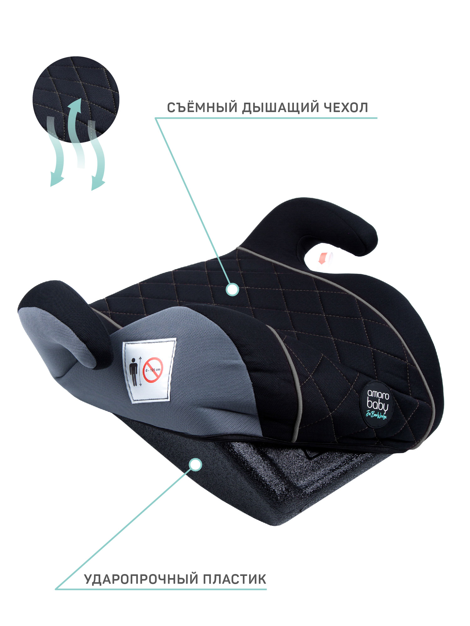 Автокресло Amarobaby Easy way 3 (22-36 кг) серый - фото 2