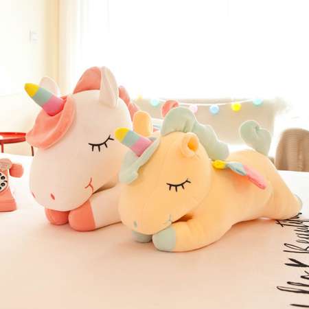 Мягкая игрушка Kisme Единорог 40 см желтый