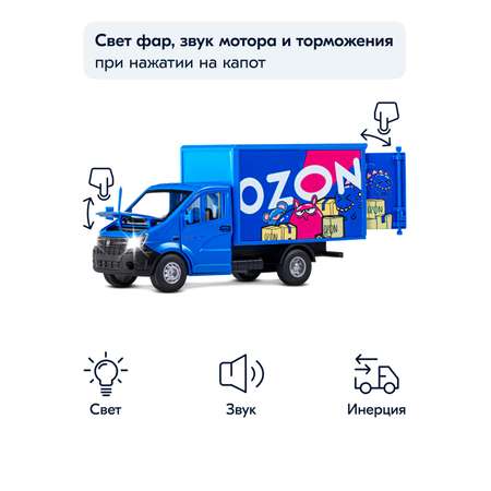 Грузовик АВТОпанорама ГАЗель Next 1:28 синий