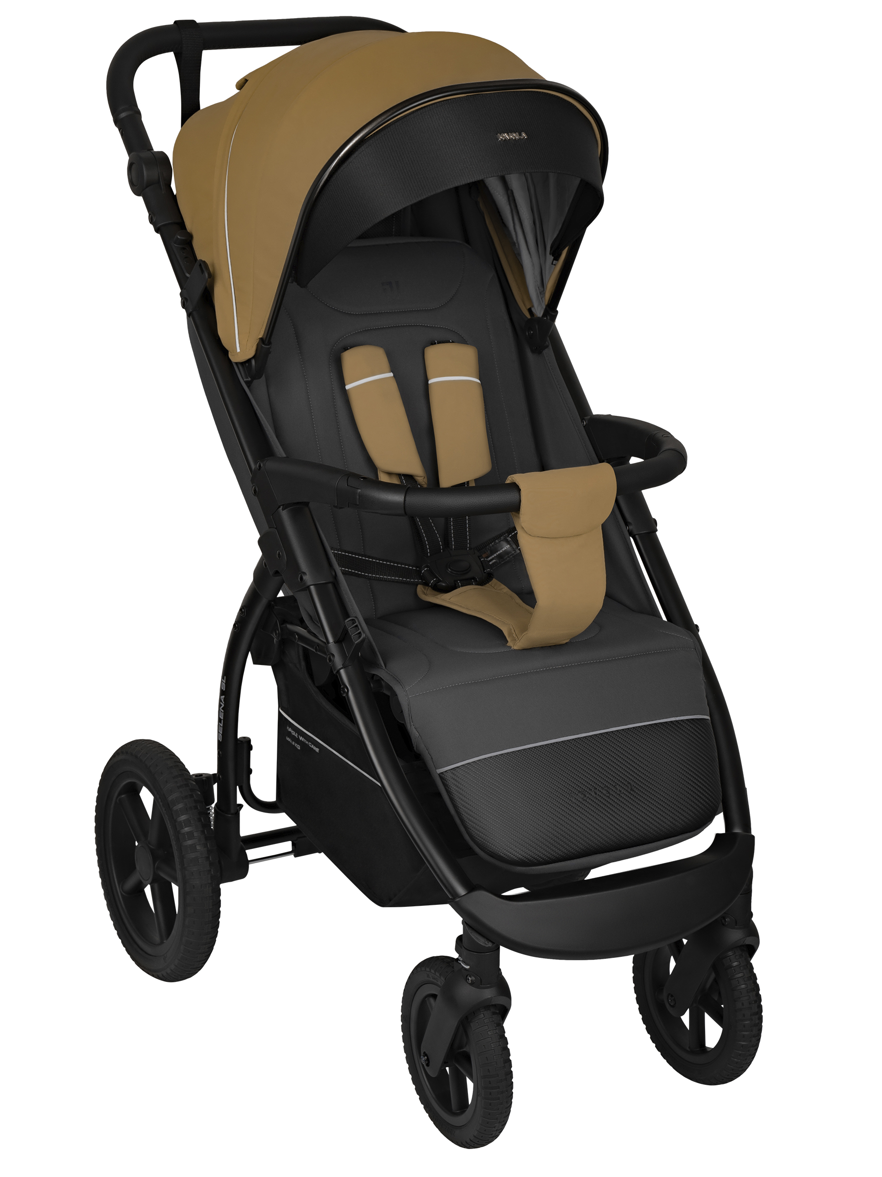 Коляска прогулочная JOVOLA Selena SL, бежевый-серый - фото 4