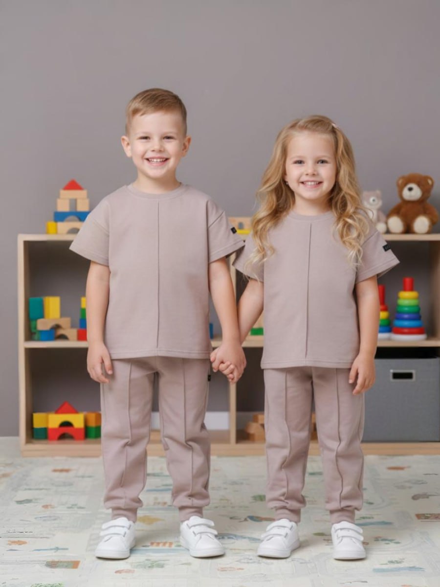 Спортивный костюм VEDDI 2080/6041фп-2024-бежевый - фото 6