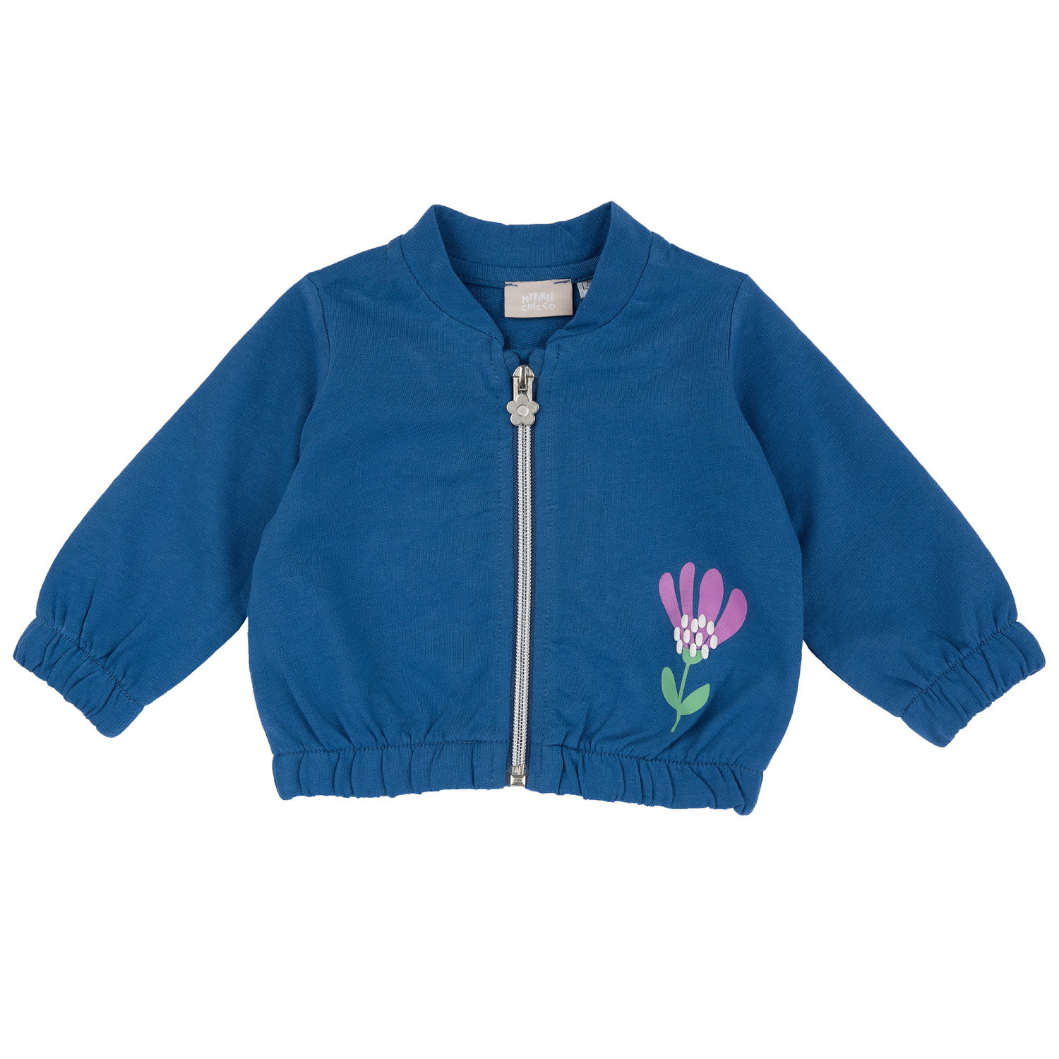 Изображение товара Толстовка Chicco 86 с цветочным принтом и молнией