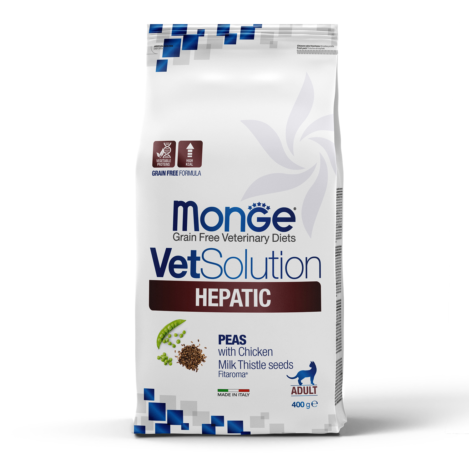Корм для кошек диетический MONGE VetSolution Cat Hepatic Гепатик при заболеваниях печени 400г - фото 1
