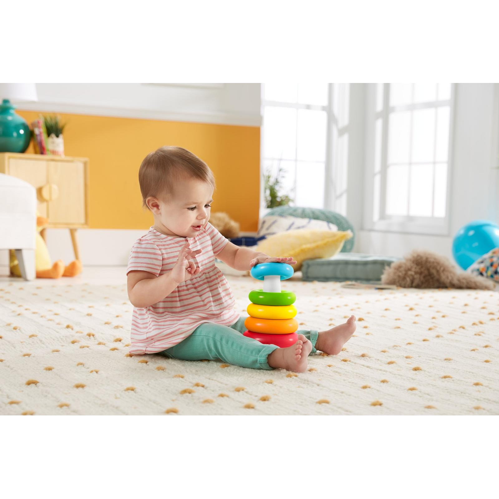 Игрушка Fisher Price пирамидка Складывай и толкай - фото 13