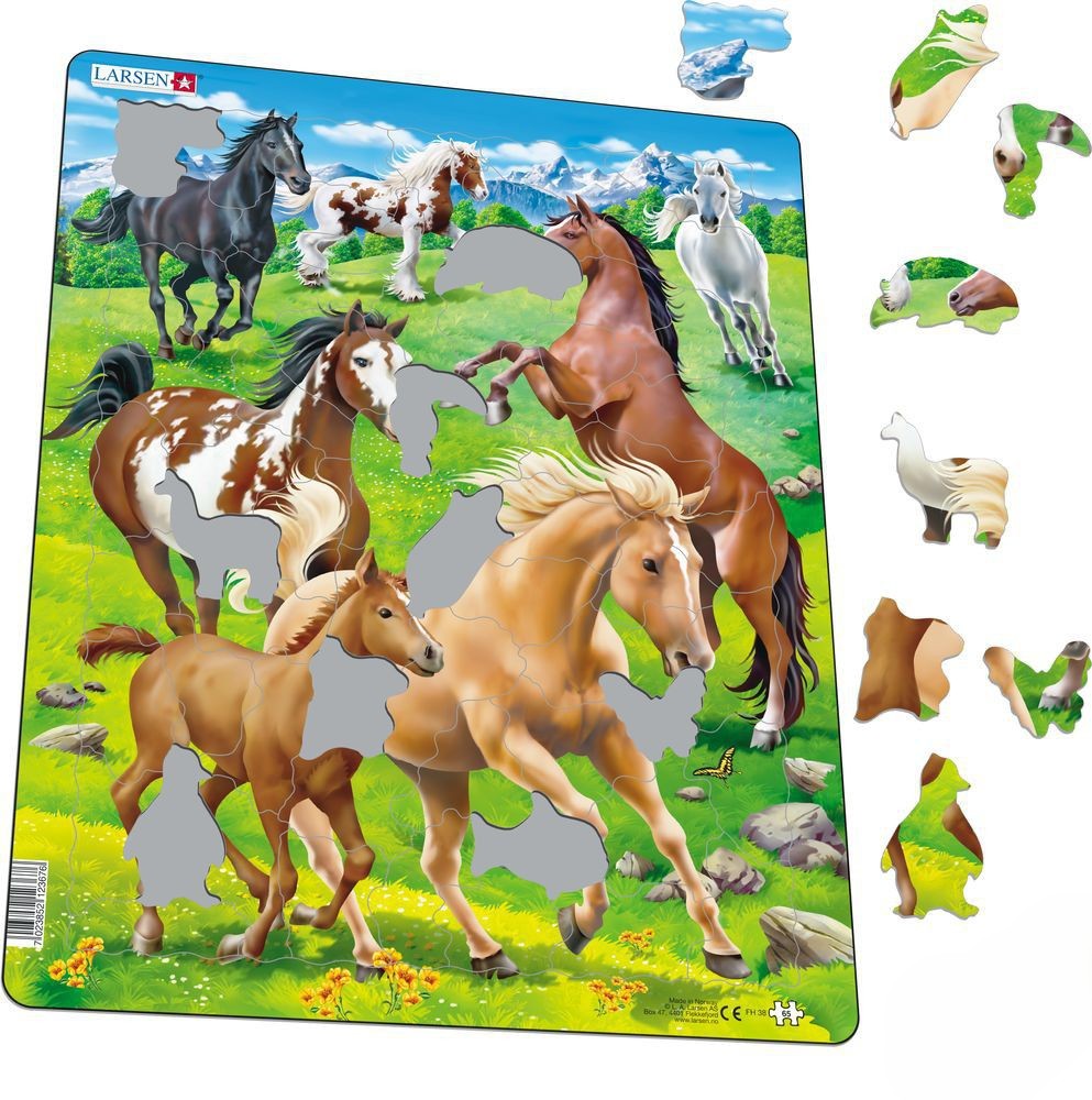 Пазл Larsen Лошади 65 элементов классический - фото 1