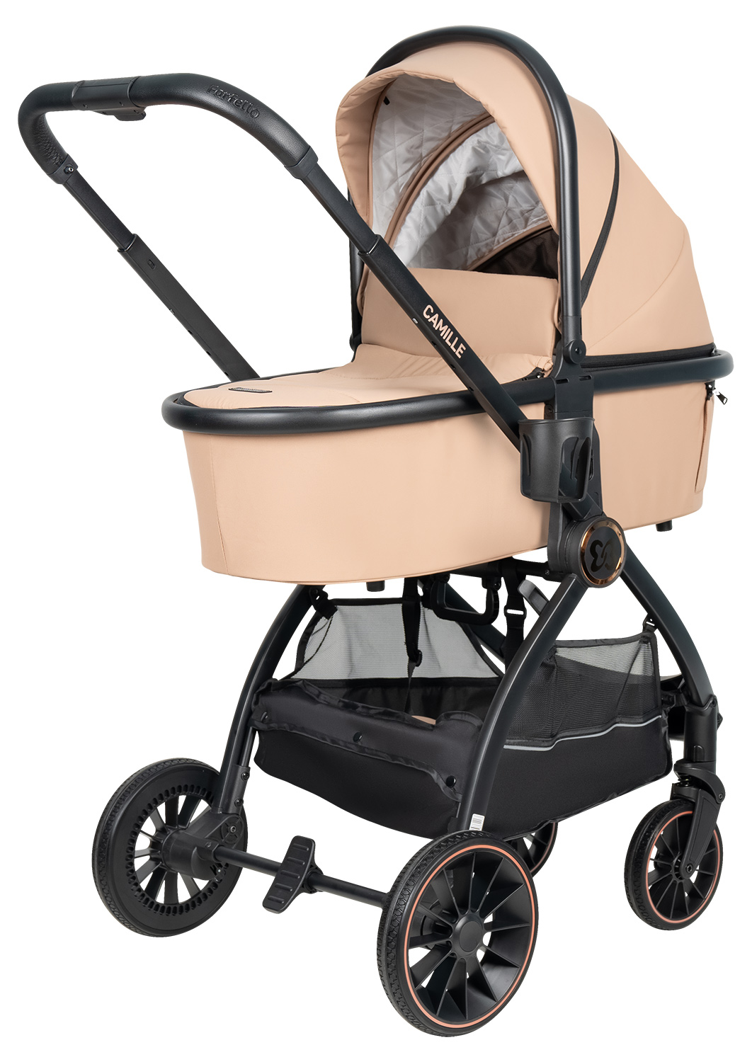 Коляска 3в1 Farfello Camille бежевый - фото 14