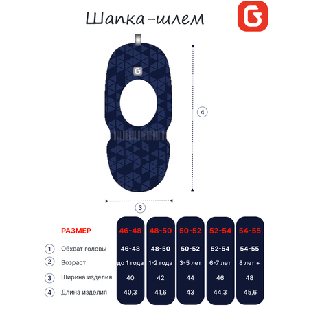 Шапка-шлем GUSTI