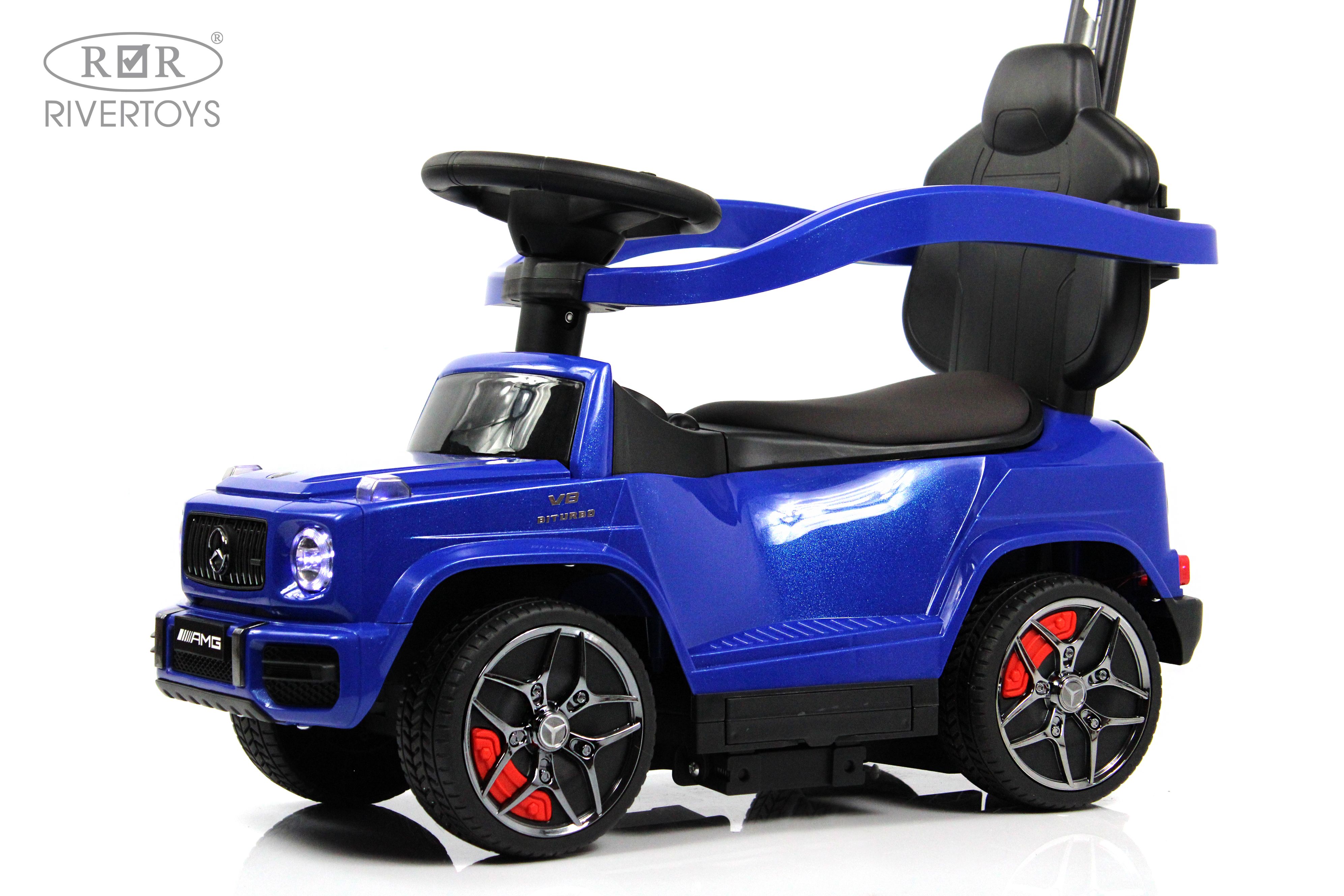 Каталка RIVERTOYS Mercedes-Benz G63 Blue Diamond синий - фото 4