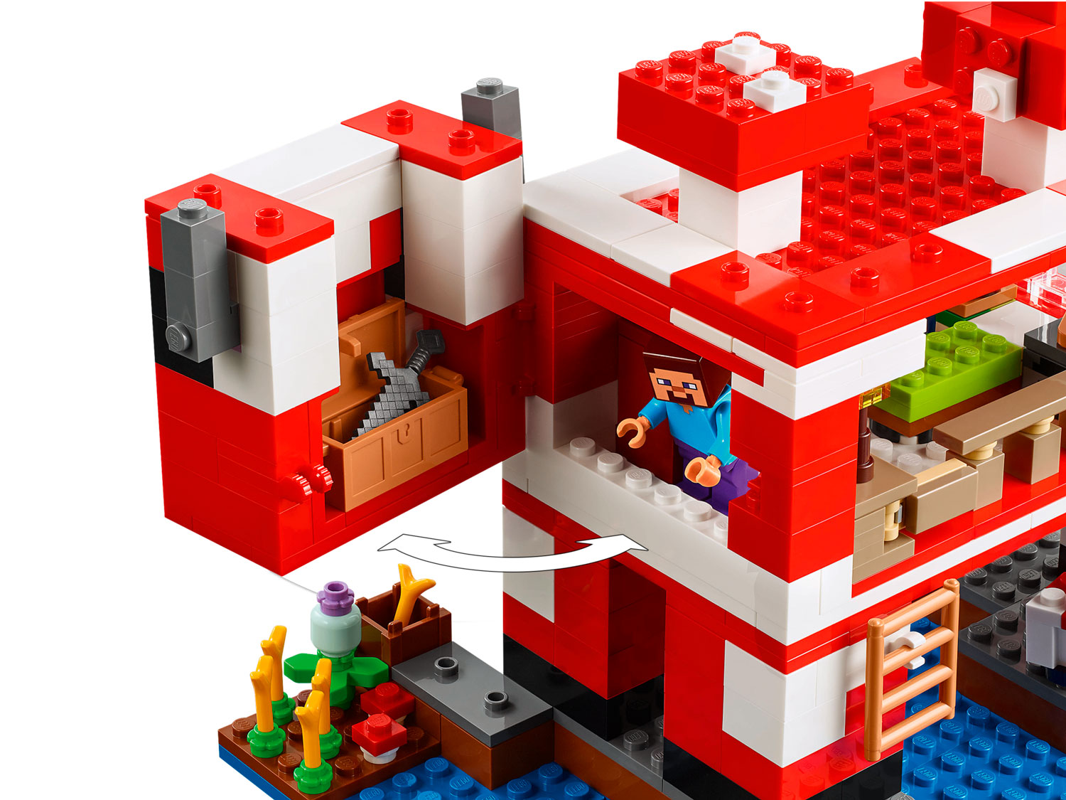 Конструктор LEGO Minecraft Большой Грибной Дом 500 дет. - фото 5
