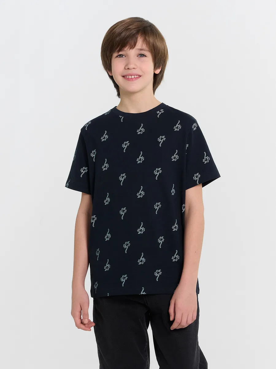 Футболка 2 шт Mark Formelle (Марк Формэль) 113379-2/голубая дымка +пальмы на т.синем - фото 6