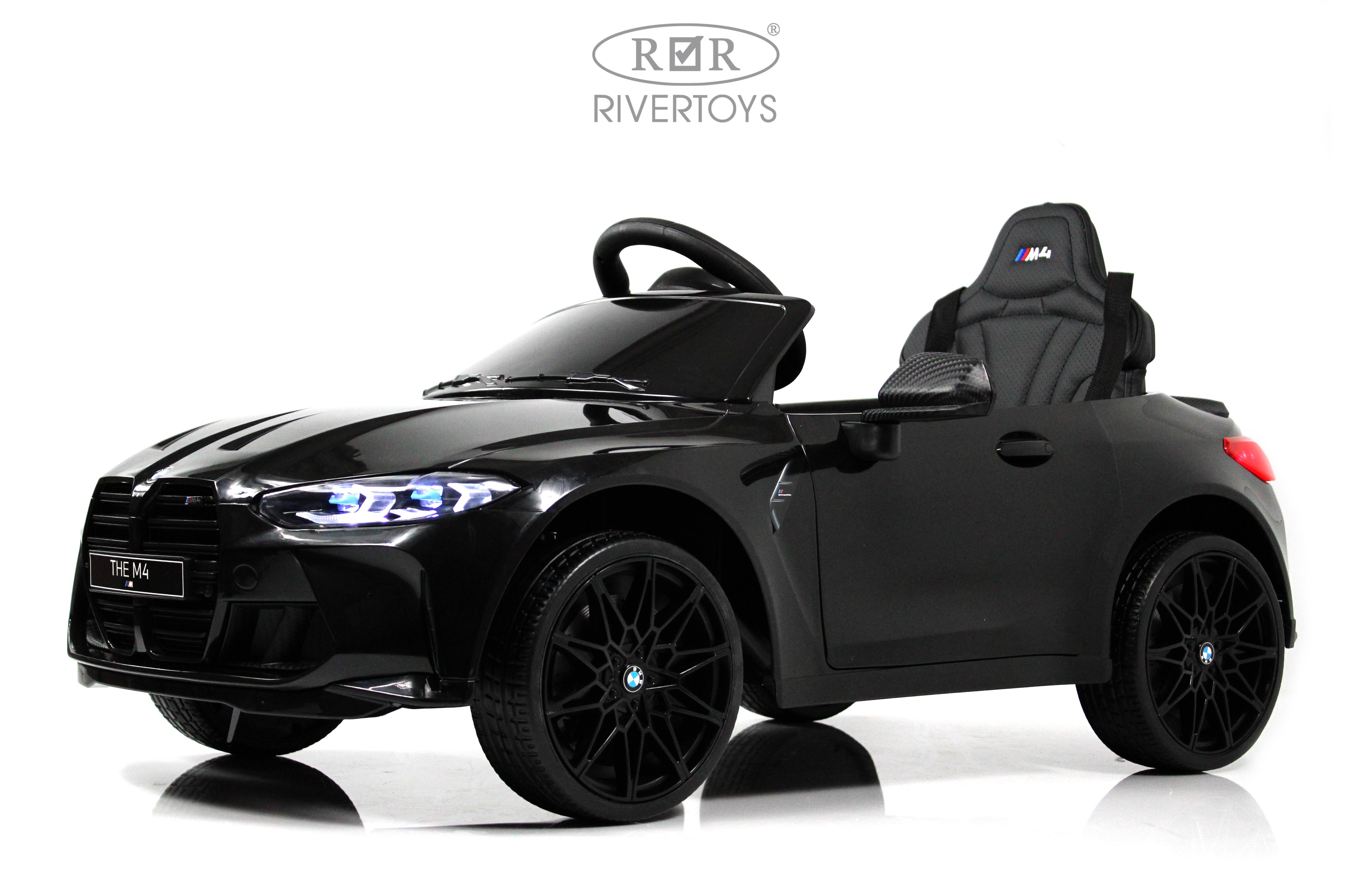 Электромобиль RIVERTOYS BMW A004AA-BMW-BLACK С пультом ДУ - фото 8