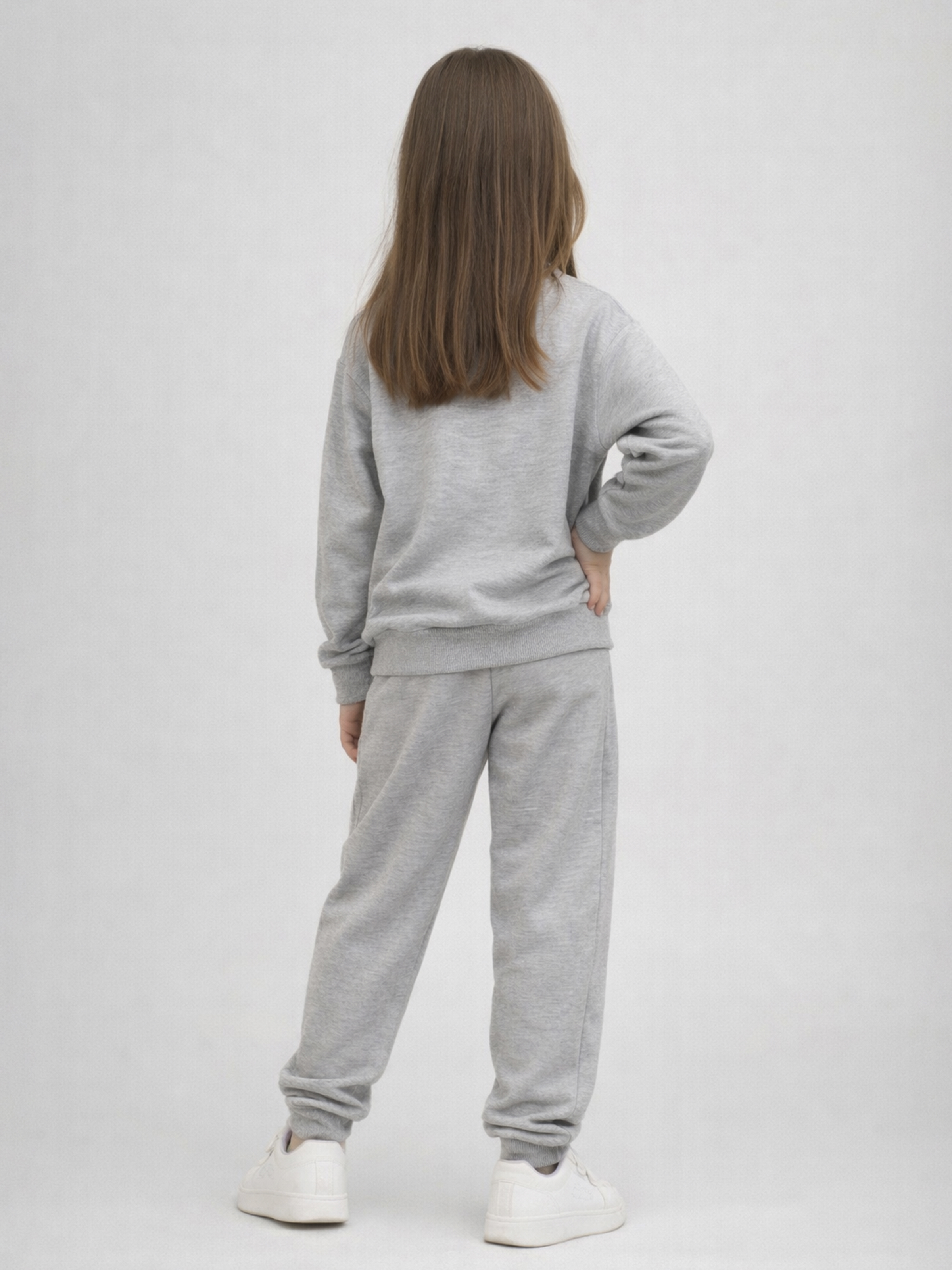 Свитшот и брюки Утенок 7045г меланж тедди наушники - фото 55