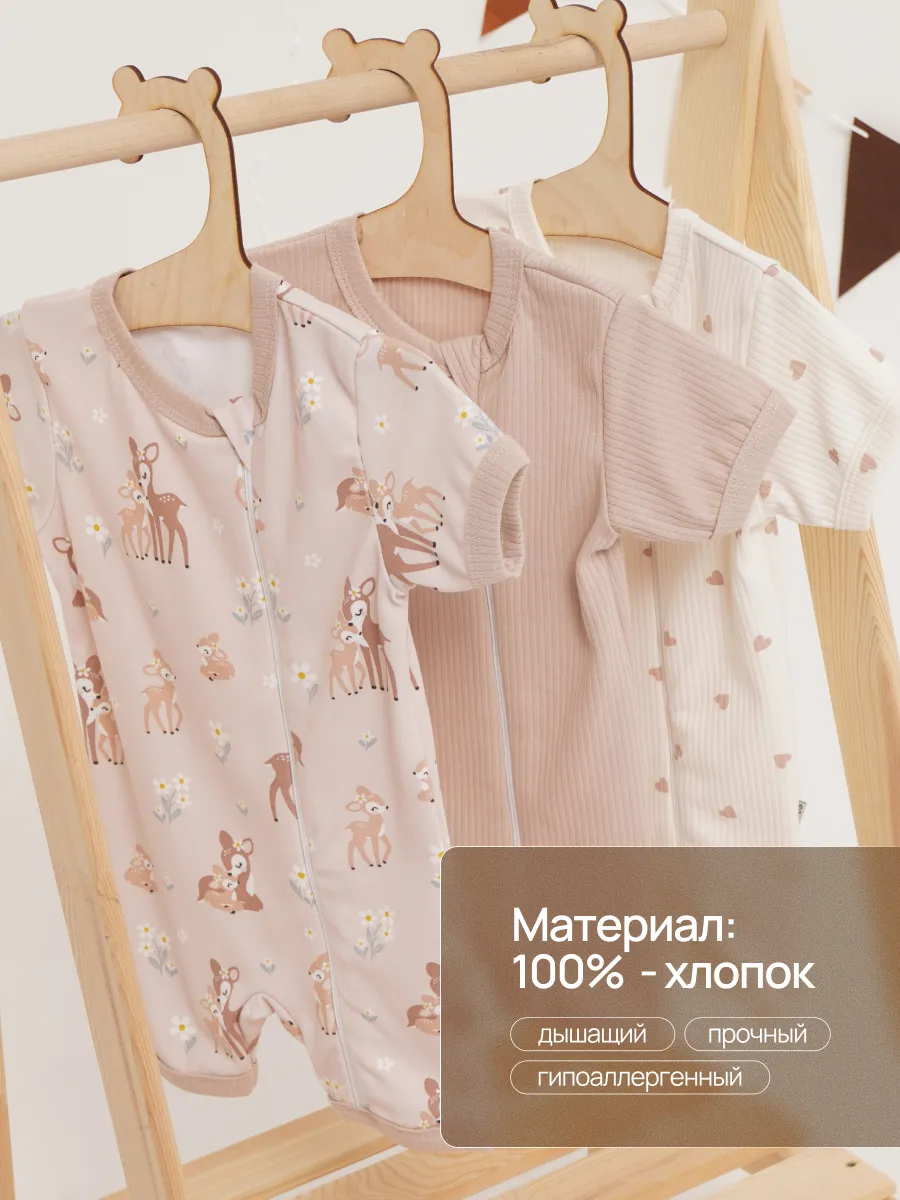 Комбинезон 3 шт Супер Пупс нбр/3пр/псчн/молн/леснаясказка - фото 6