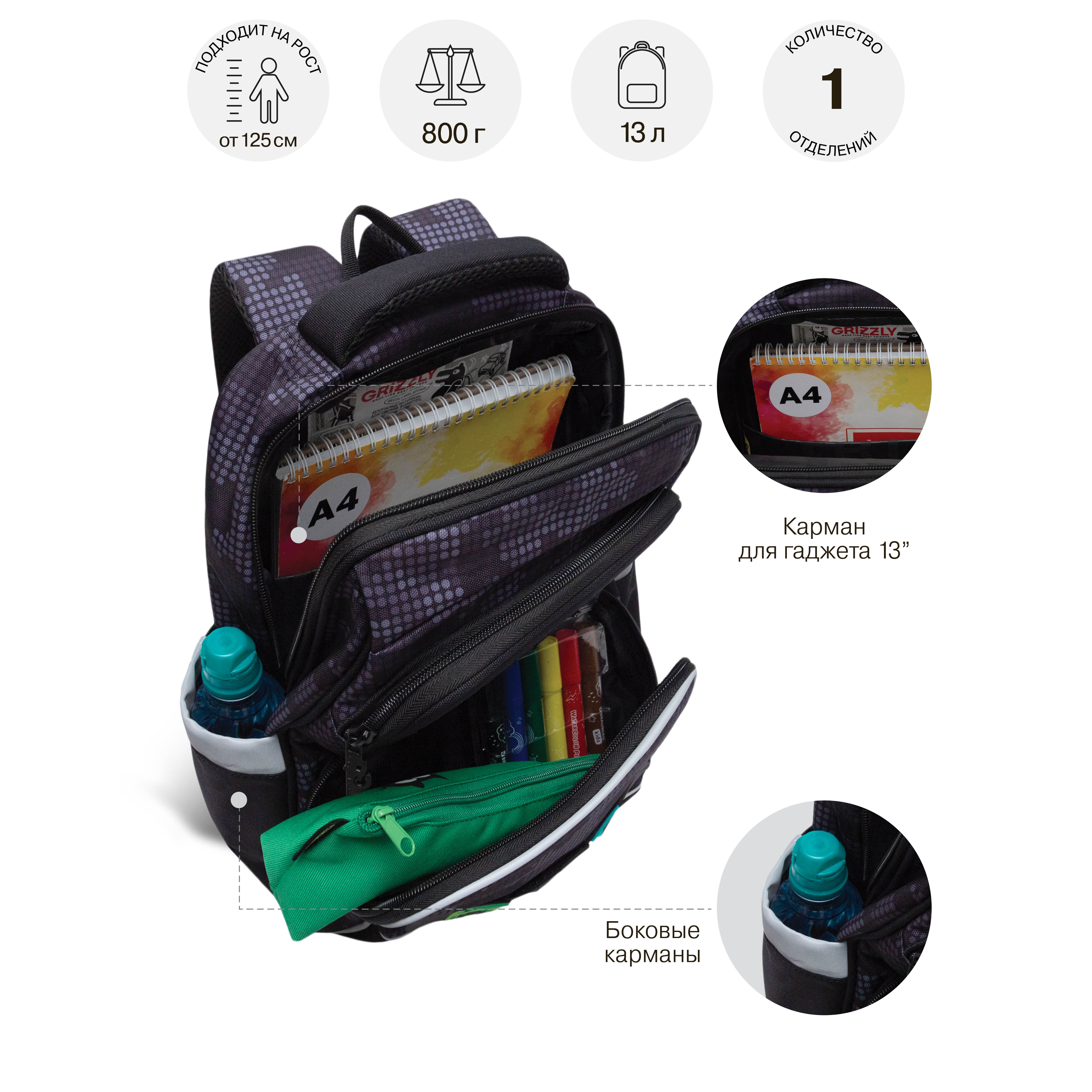 Рюкзак Grizzly Игра - фото 8