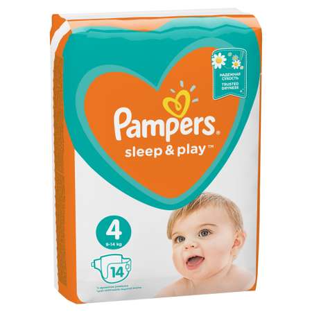 Подгузники Pampers Sleep and Play 4 (9-14 кг) 14 шт.