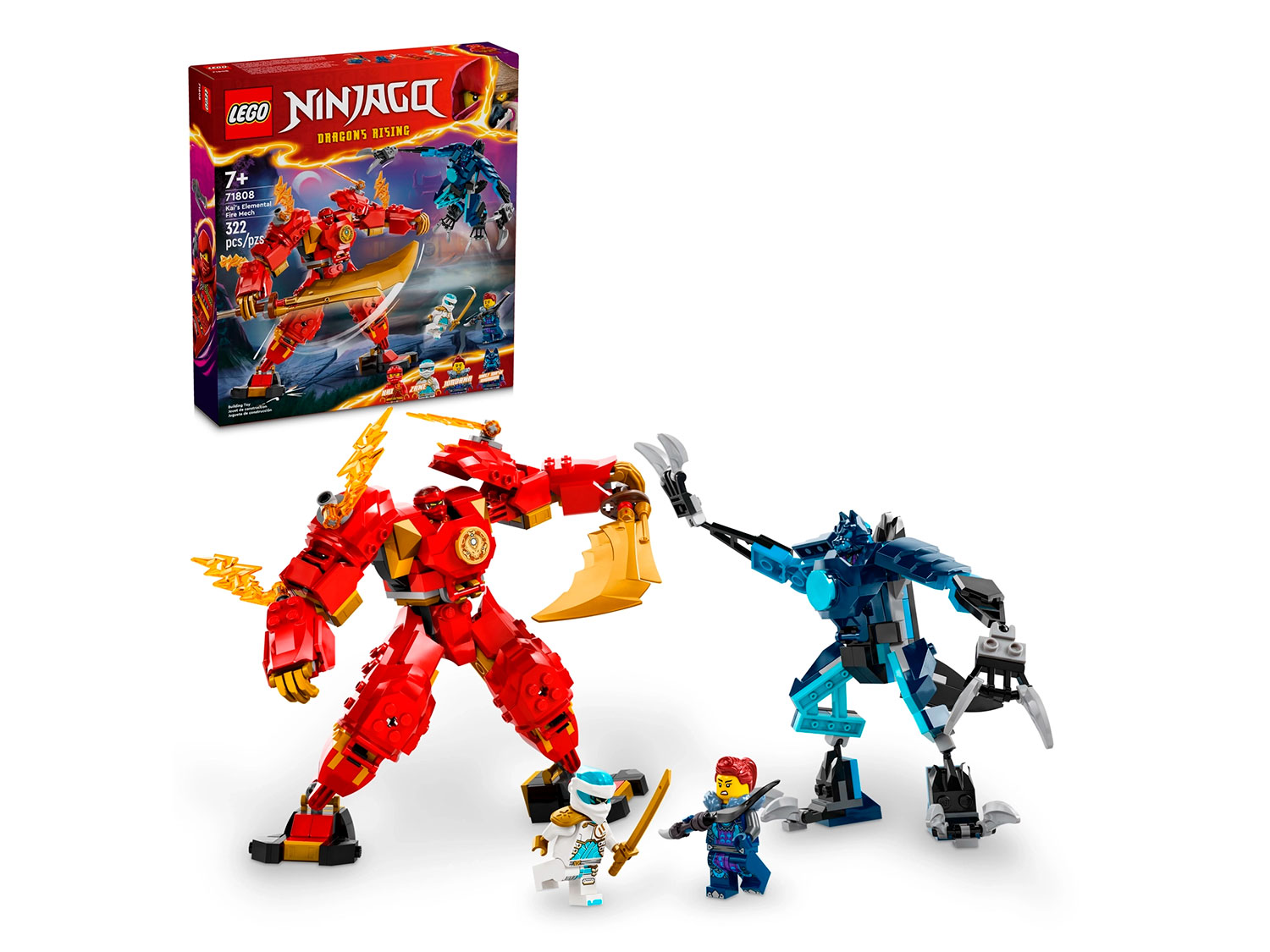Конструктор LEGO NINJAGO Огненный робот Кая 71808 322 дет. - фото 1