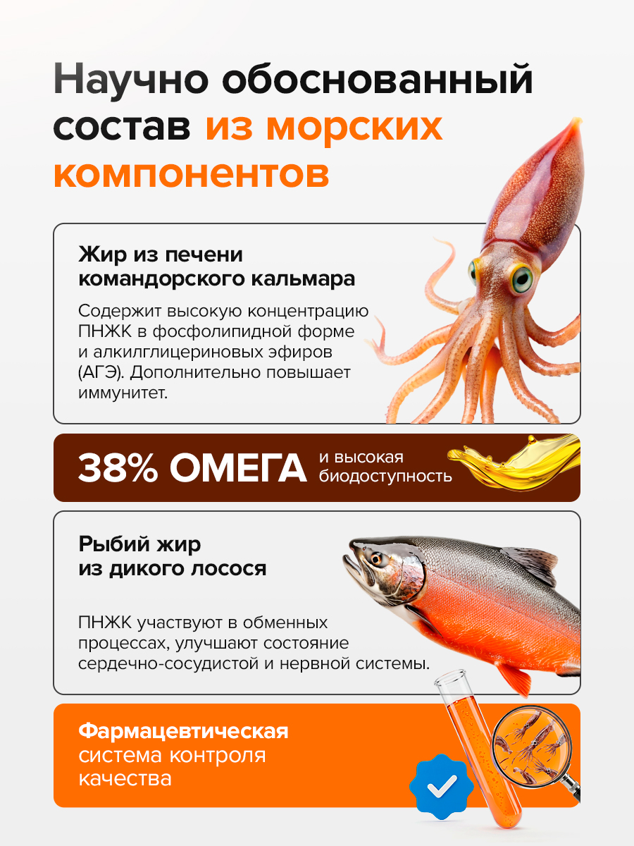 Ветомега масло лосося и кальмара Pets health для собак и кошек 250 мл - фото 6