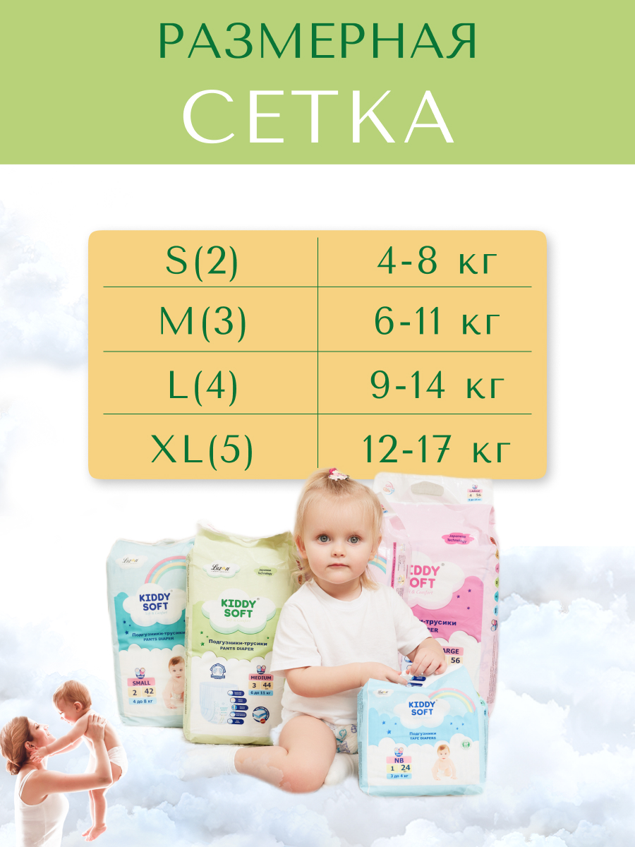 Трусики Kiddy Soft M 44 шт. - фото 8
