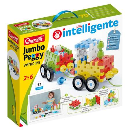 Конструктор QUERCETTI Машинки Jumbo блочный