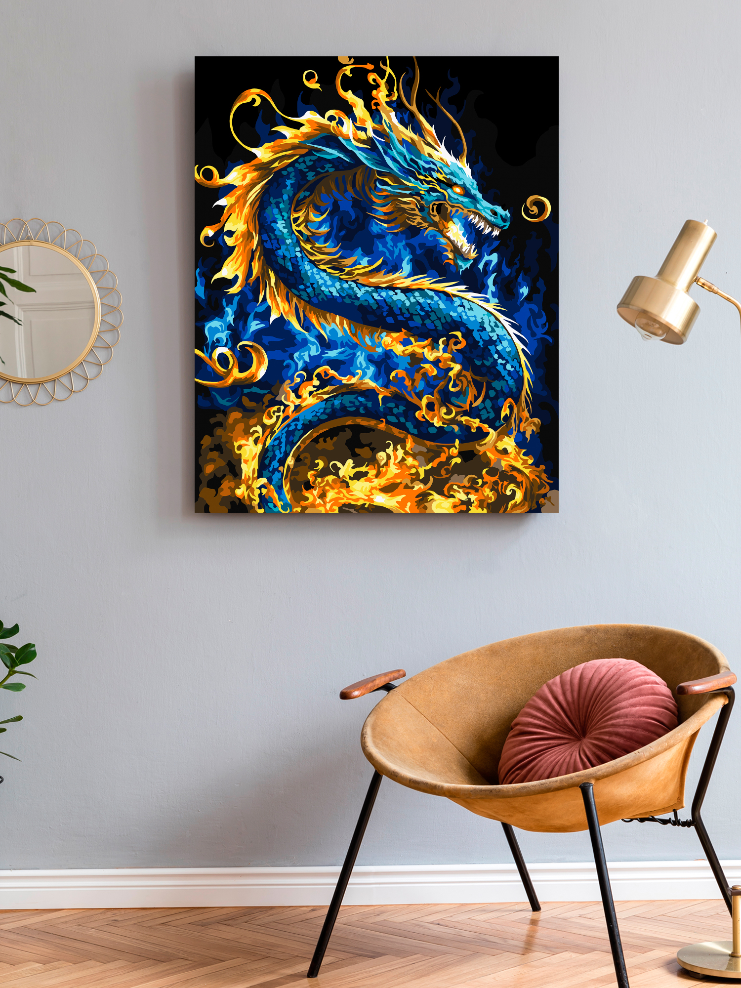 Картина по номерам Art on Canvas Дракон в огне в ассортименте - фото 3