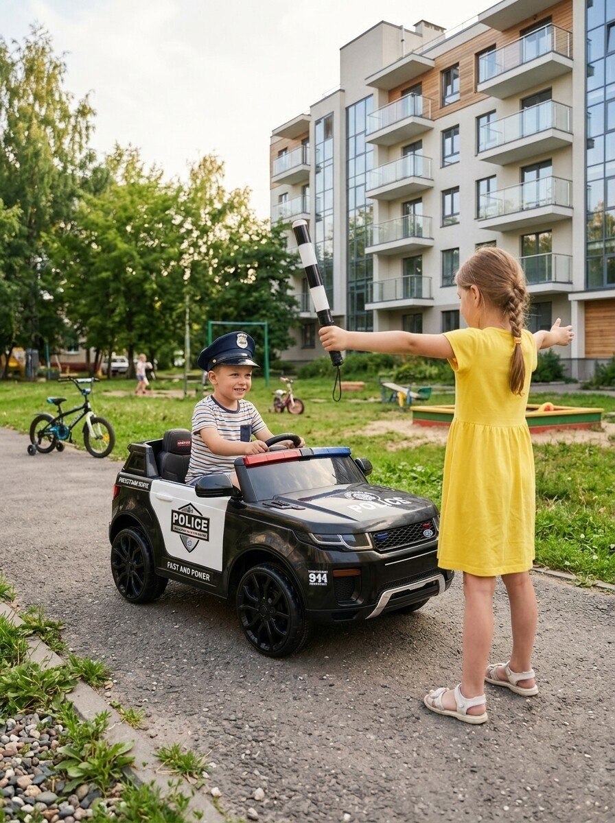 Электромобиль TOMMY Police-1 С пультом ДУ - фото 2