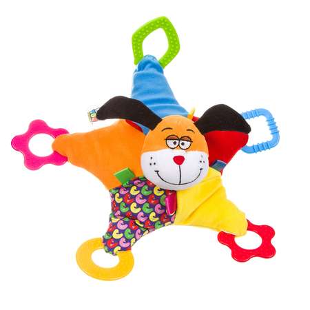 Игрушка Bondibon погремушка мягкая Собака с прорезывателем