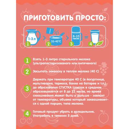 Закваска для кисломолочного прикорма 2 Свой йогурт Биолакт