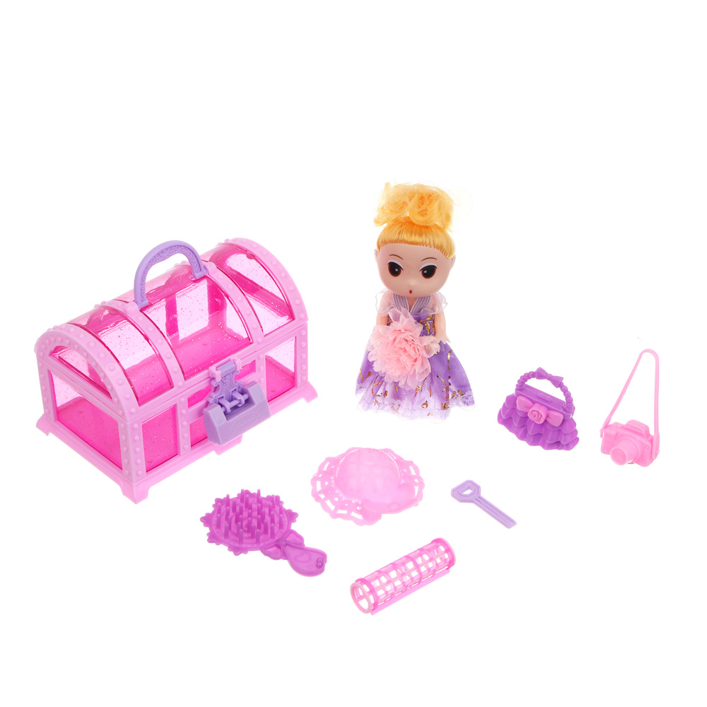 Кукла мини Игроленд с аксессуарами в сундучке высота 10 см 267-885 - фото 8