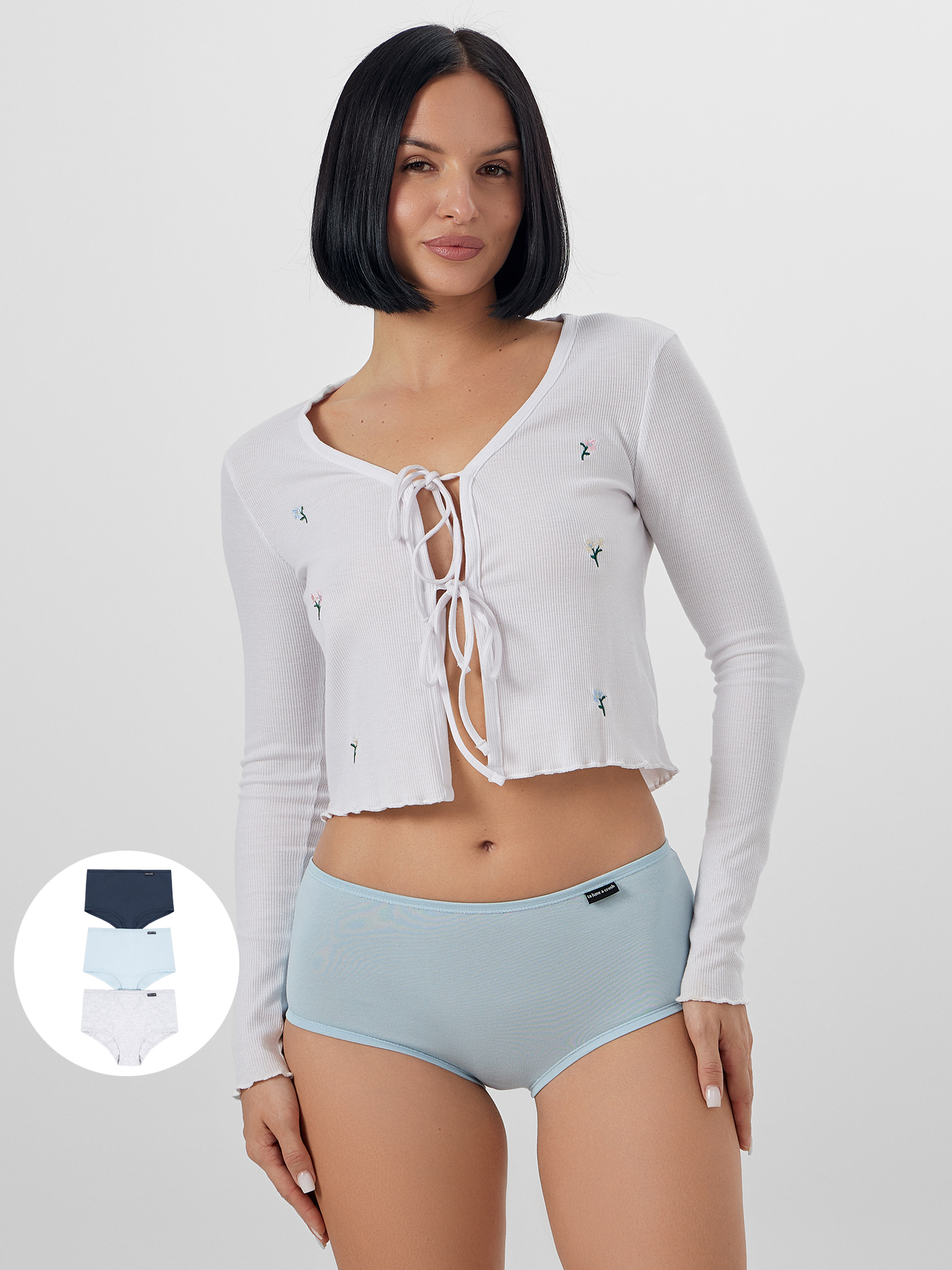 Трусы 3 шт Mark Formelle (Марк Формэль) 412458-3/голубая дымка - фото 1