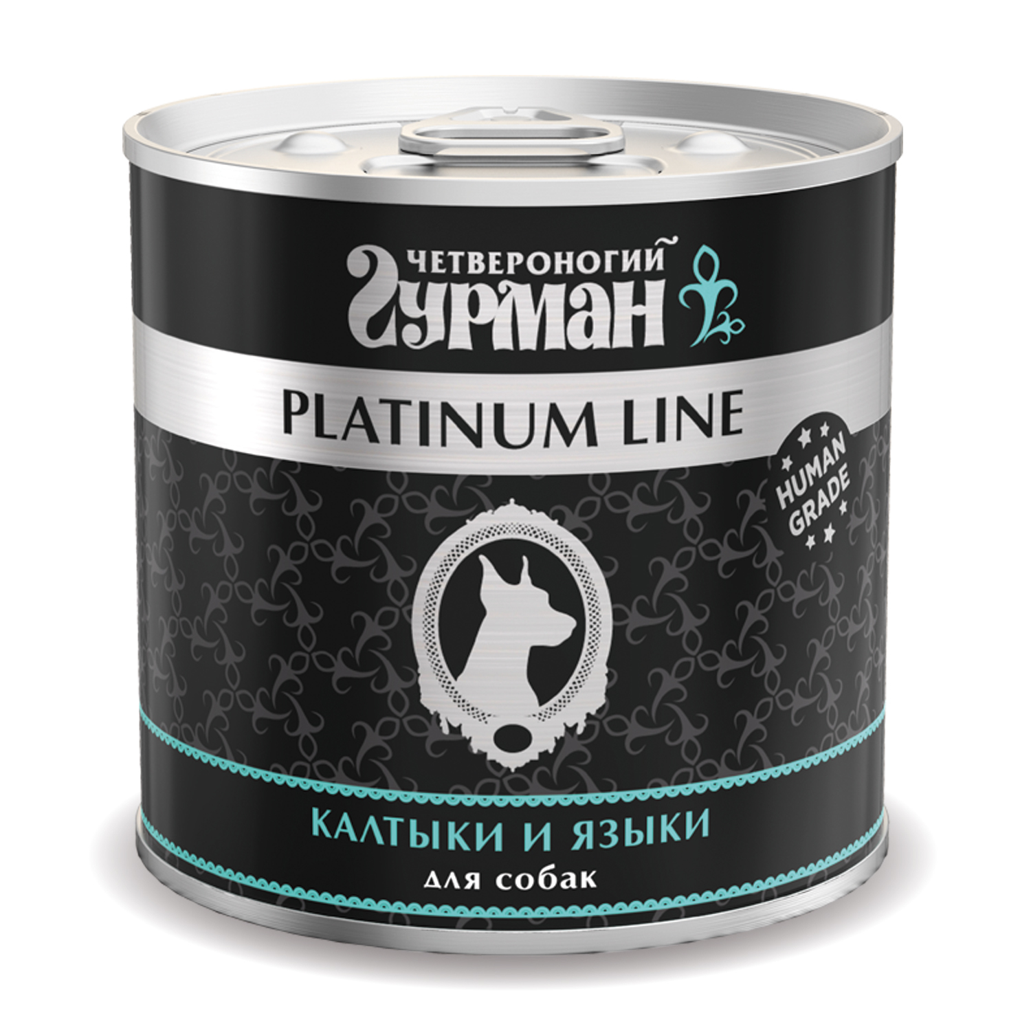 Корм для собак Четвероногий Гурман 240г Platinum калтык и язык в желе - фото 1