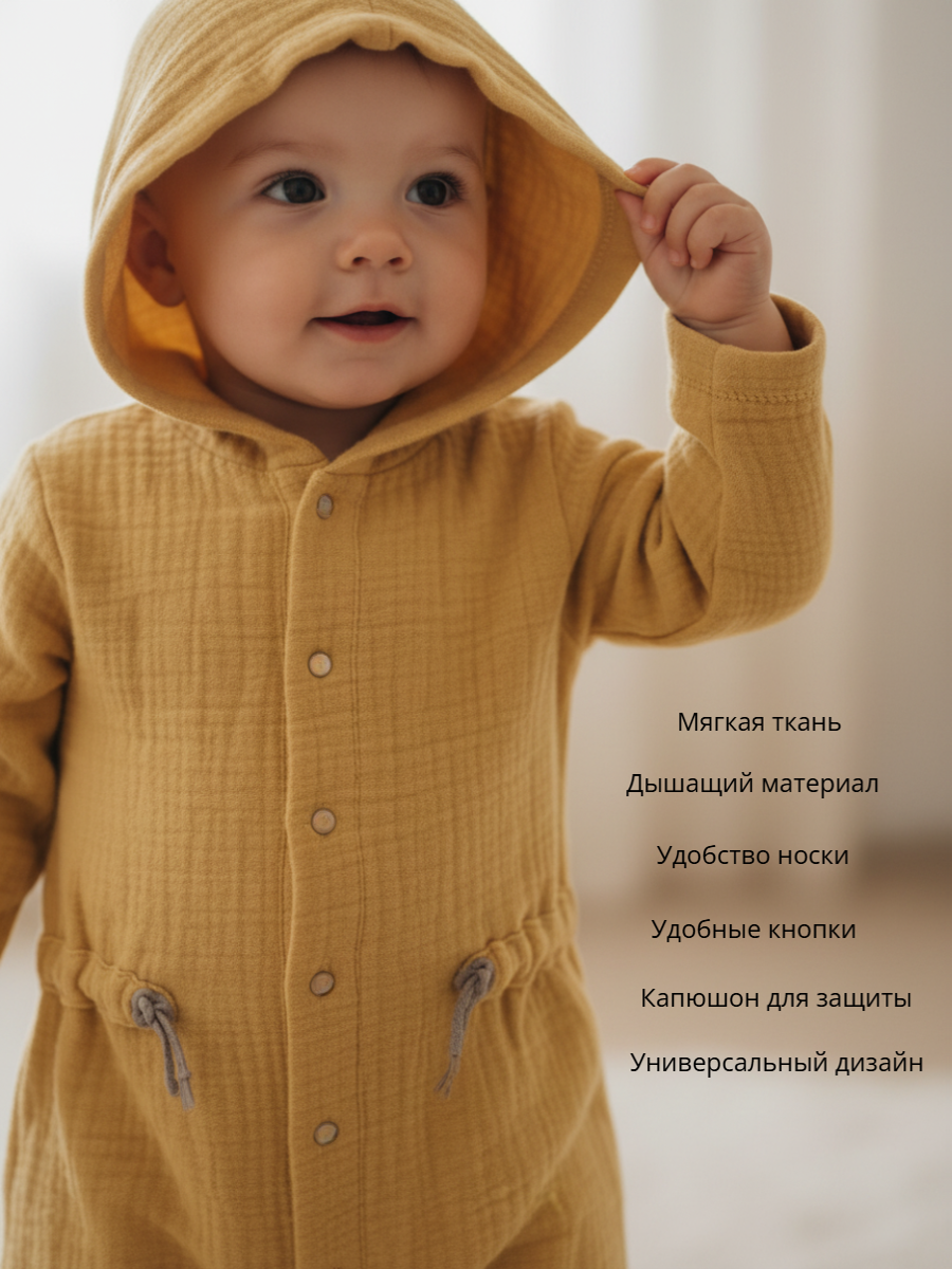 Комбинезон КВАРК лук комбинезон муслиновый для малышей - фото 4