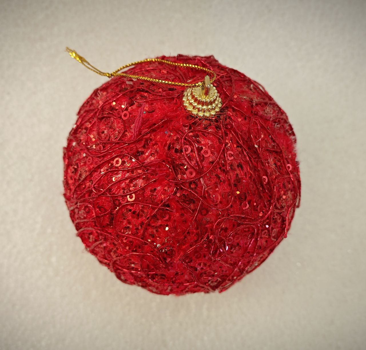 Украшение ёлочное Магия праздника Шар кристалл красный - фото 2