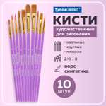 Кисть Brauberg 10 шт. (синтетика)