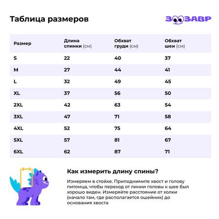 Комбинезон для собак и кошек Зоозавр