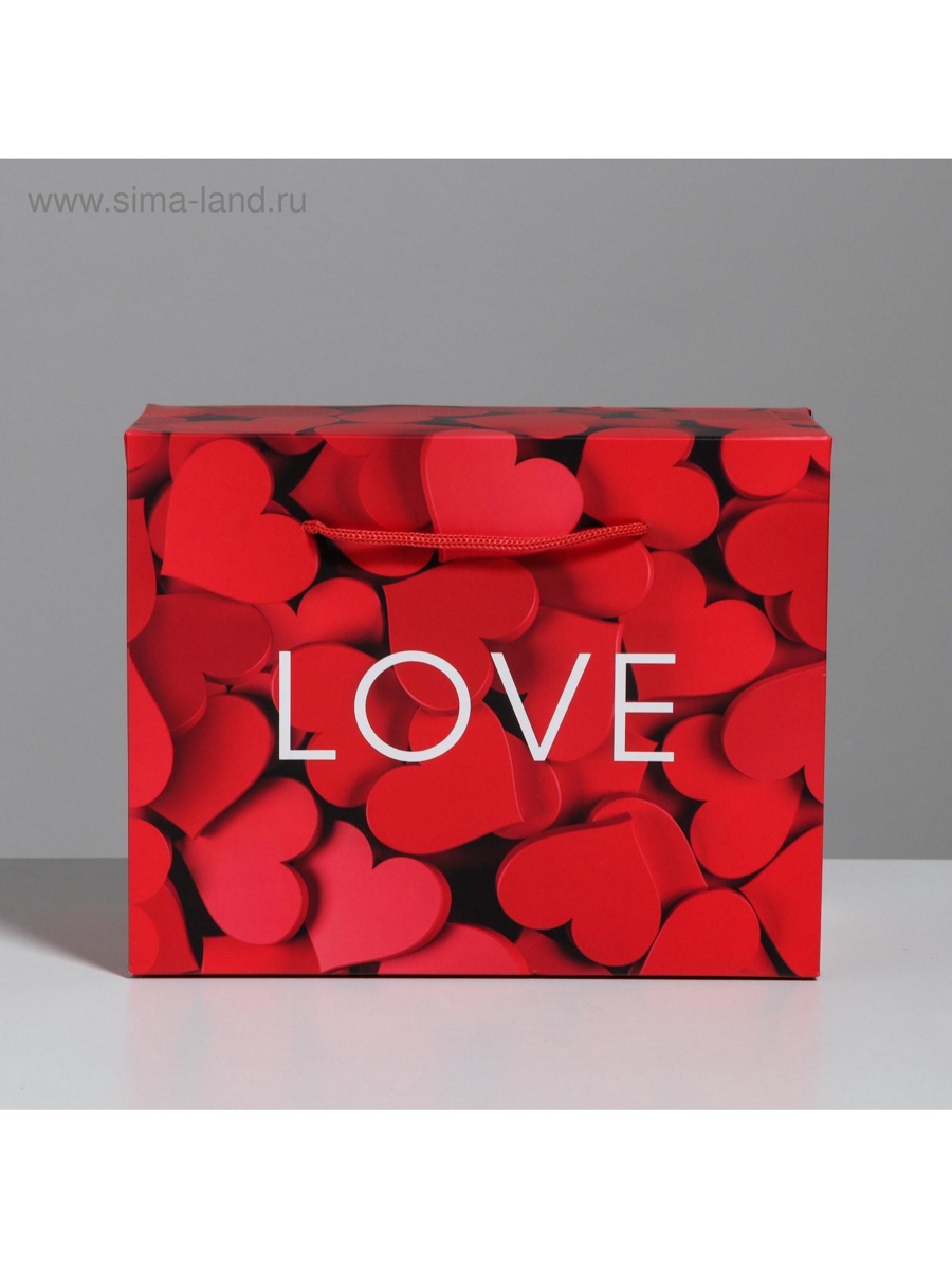 Пакет—коробка Дарите Счастье Love 23 × 18 × 11 см - фото 3