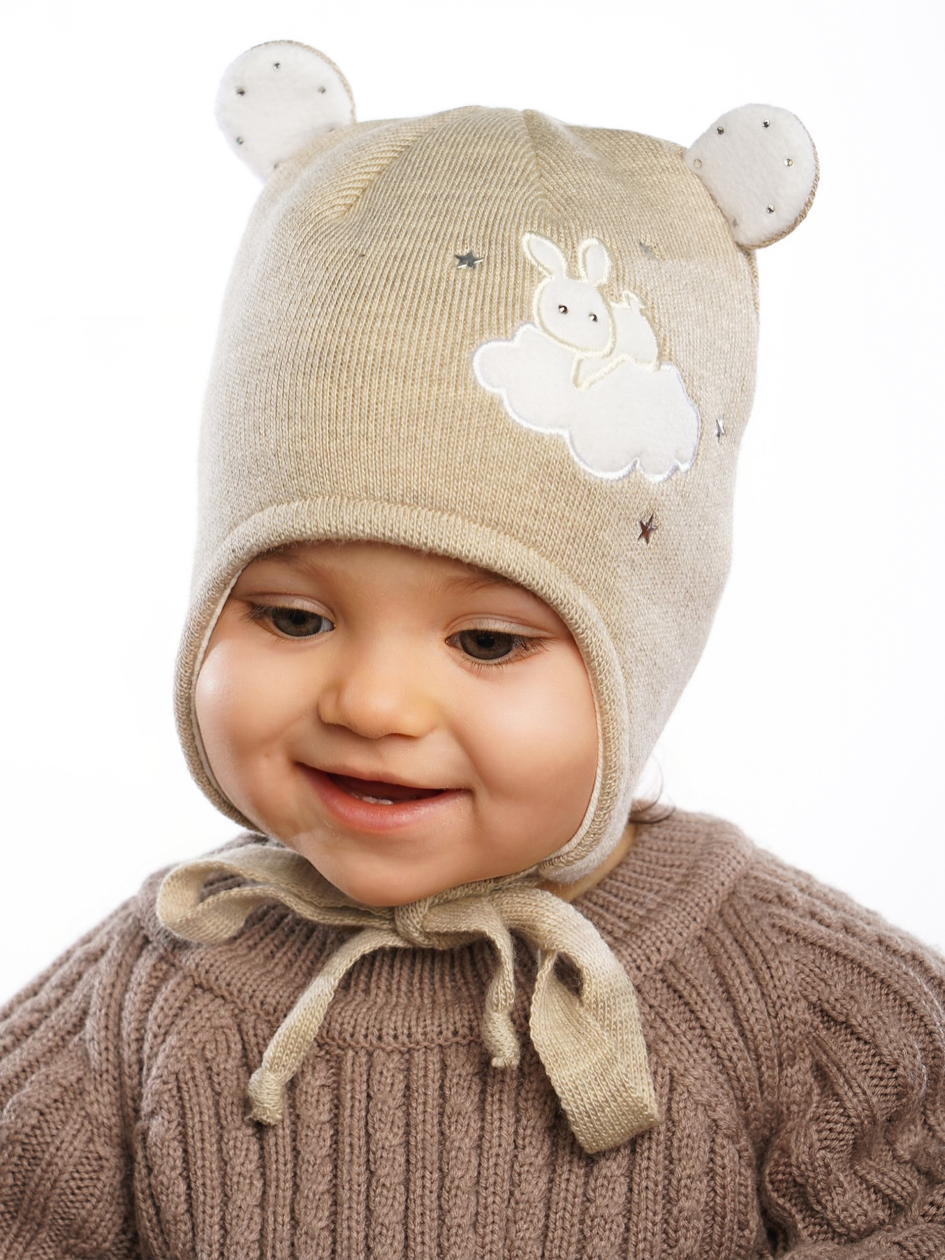 Шапка ПриКиндер D1-1927 Цвет: Светло-бежевый - фото 4