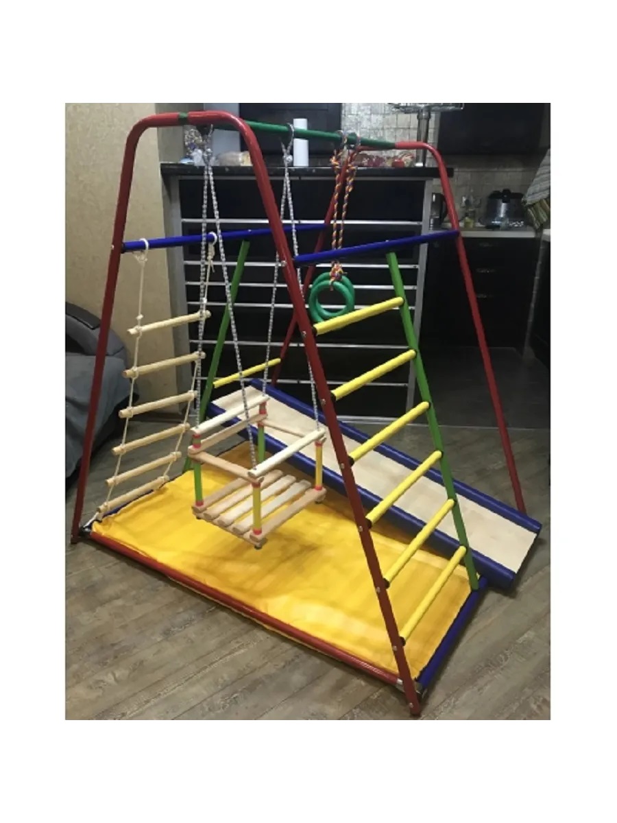 Спортивный игровой комплекс Вертикаль Perfetto Sport Весёлый Малыш MINI с горкой - фото 2