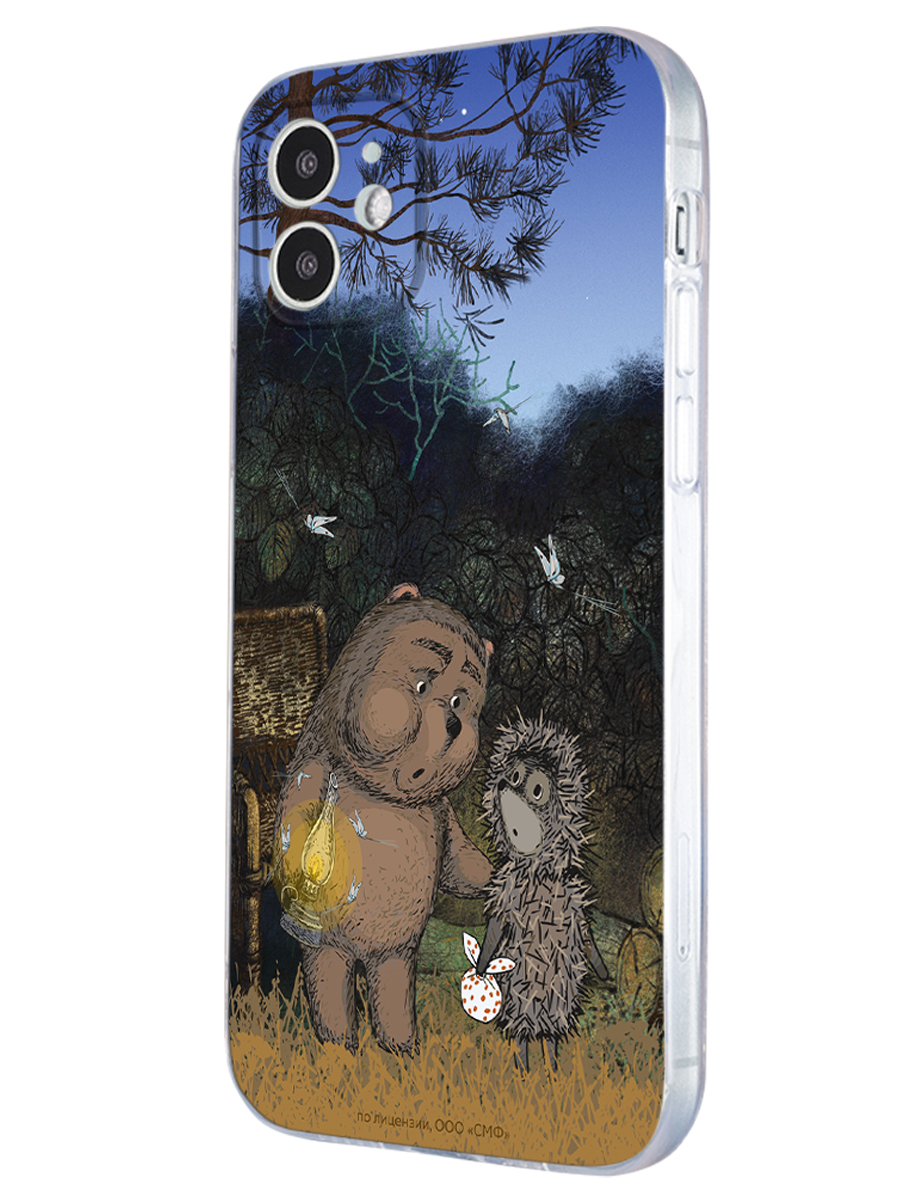 Силиконовый чехол Mcover для смартфона Apple iPhone 12 Союзмультфильм Ежик в тумане и медвежонок - фото 1