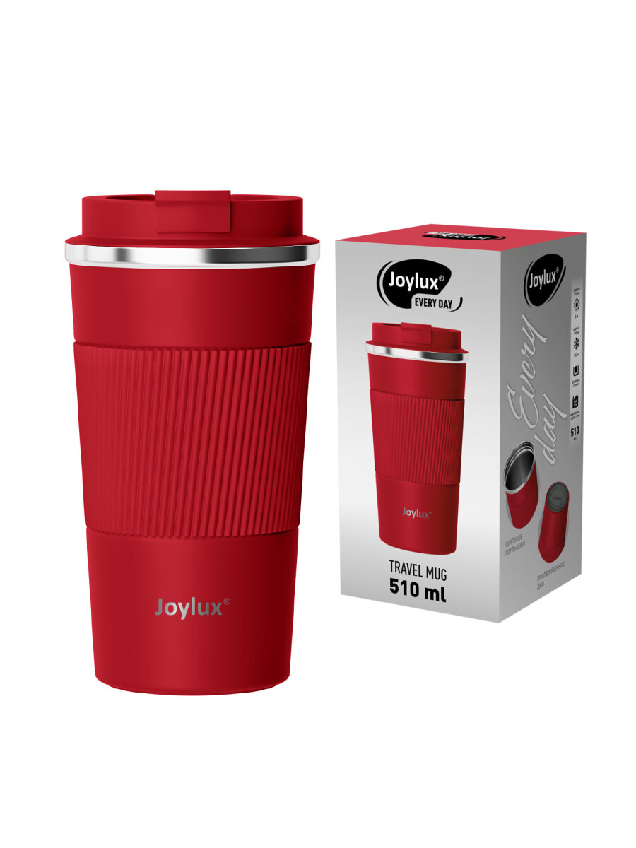 Термокружка Joylux автомобильная 510 мл термостакан для кофе и чая - фото 7
